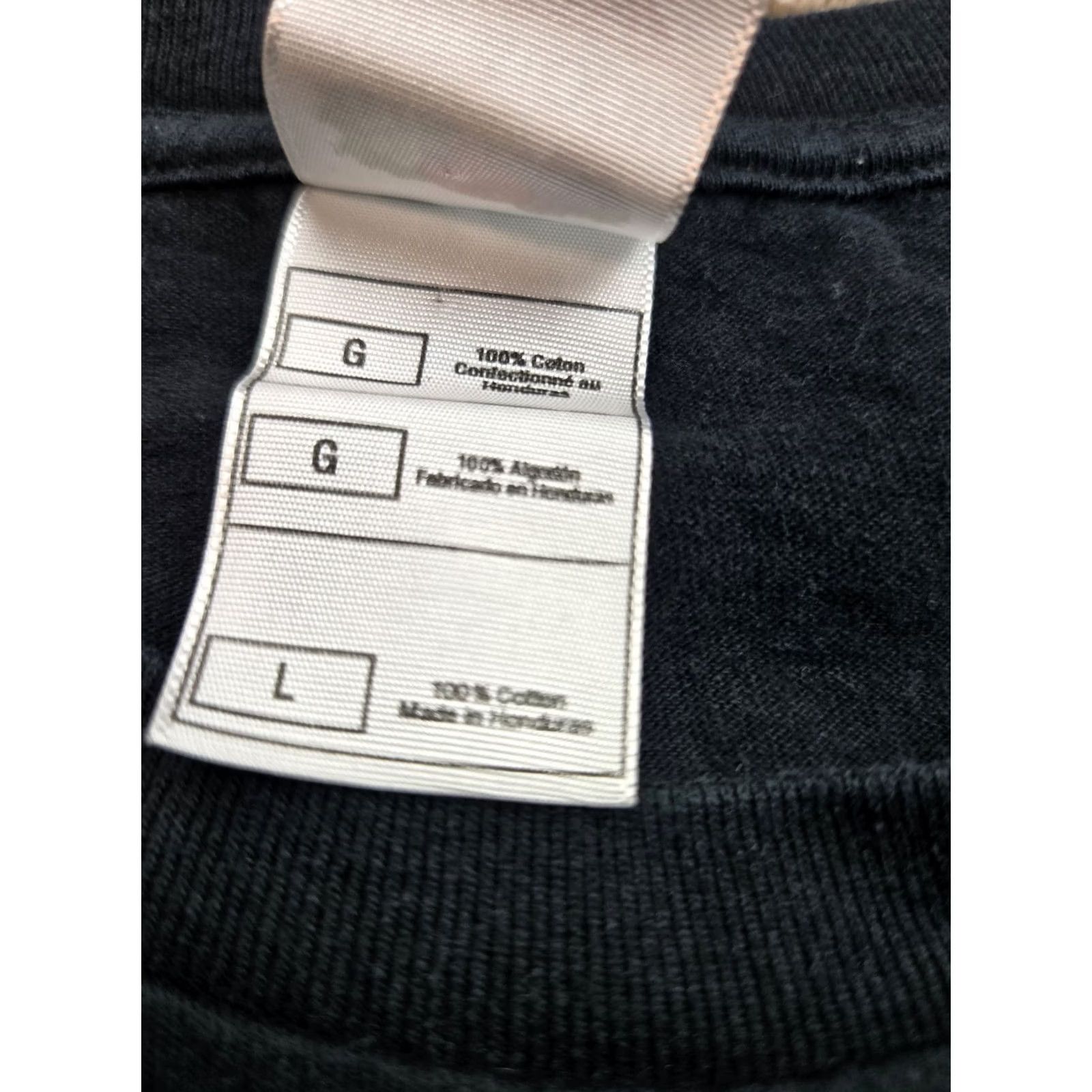 Fruit Of The Loom VINTAGE Mana Amar Es Combatir Shirt L Black Short Sleeve Band Tee 90s Mens Foss Fruit of the Loom Y2K Size US L / EU 52-54 / 3 - 4 Thumbnail