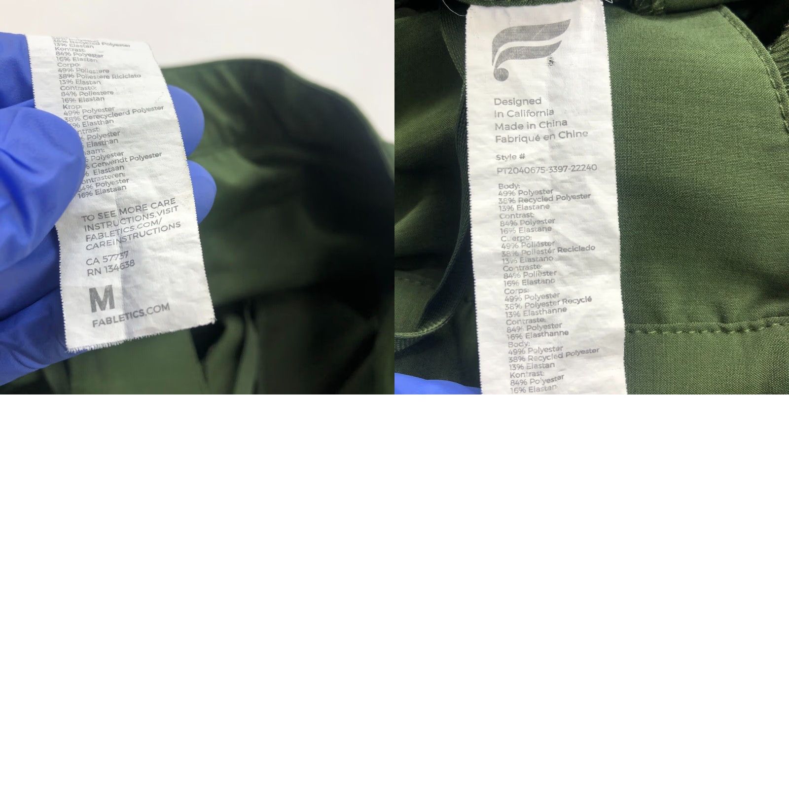 Fabletics Fabletics Chino Pants Flat Front Stretch Tapered 33W 29L MINT Green Medium Regular Men Size US 33 - 8 Thumbnail
