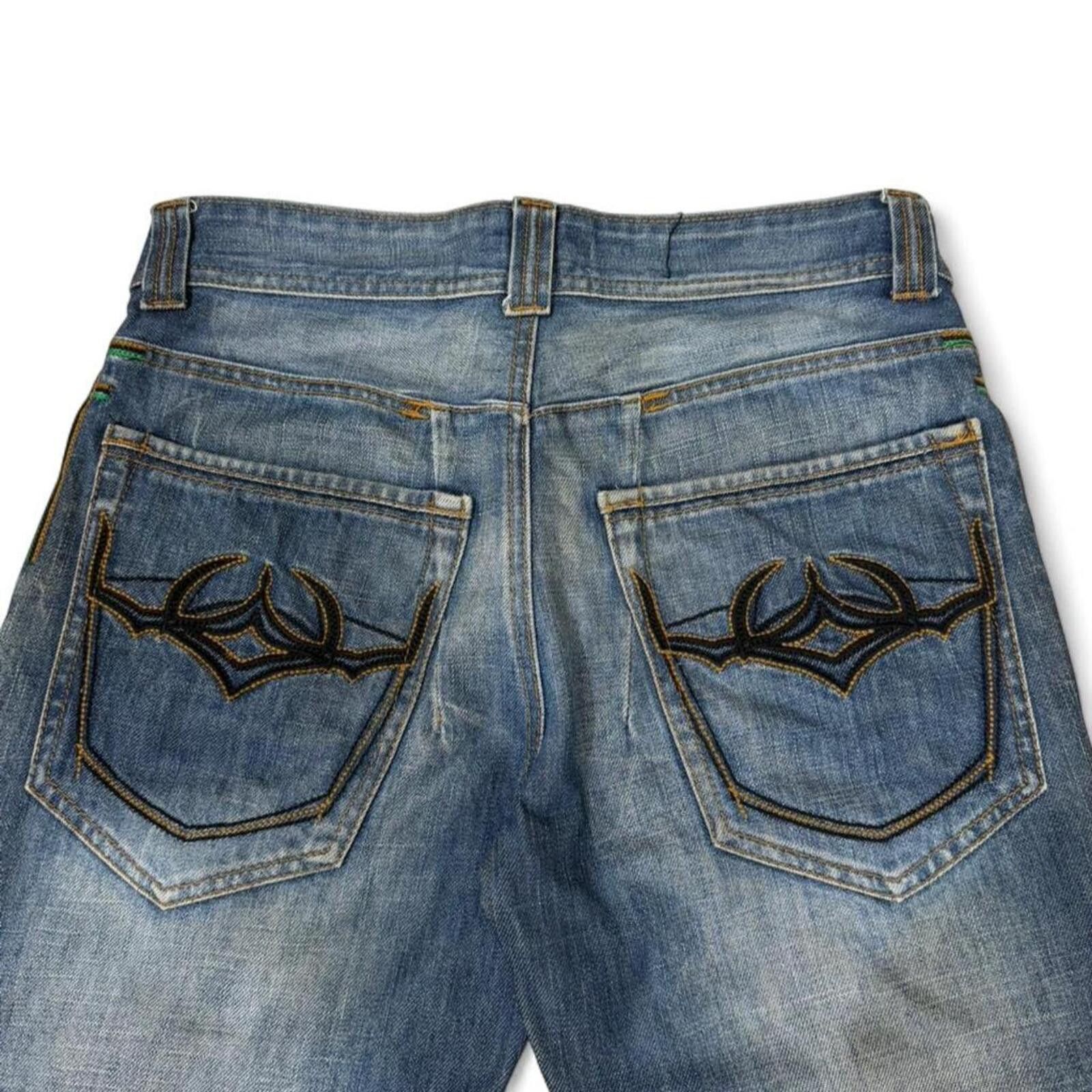 True Religion ENERGIE Y2K blue denim jeans with unique embroidery Size US 31 - 4 Thumbnail
