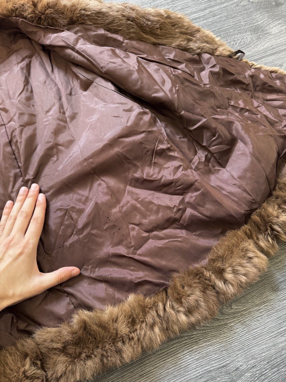 Vintage Vintage Real Fur Rabbit Brown Coat Jacket Size M / US 6-8 / IT 42-44 - 10 Thumbnail
