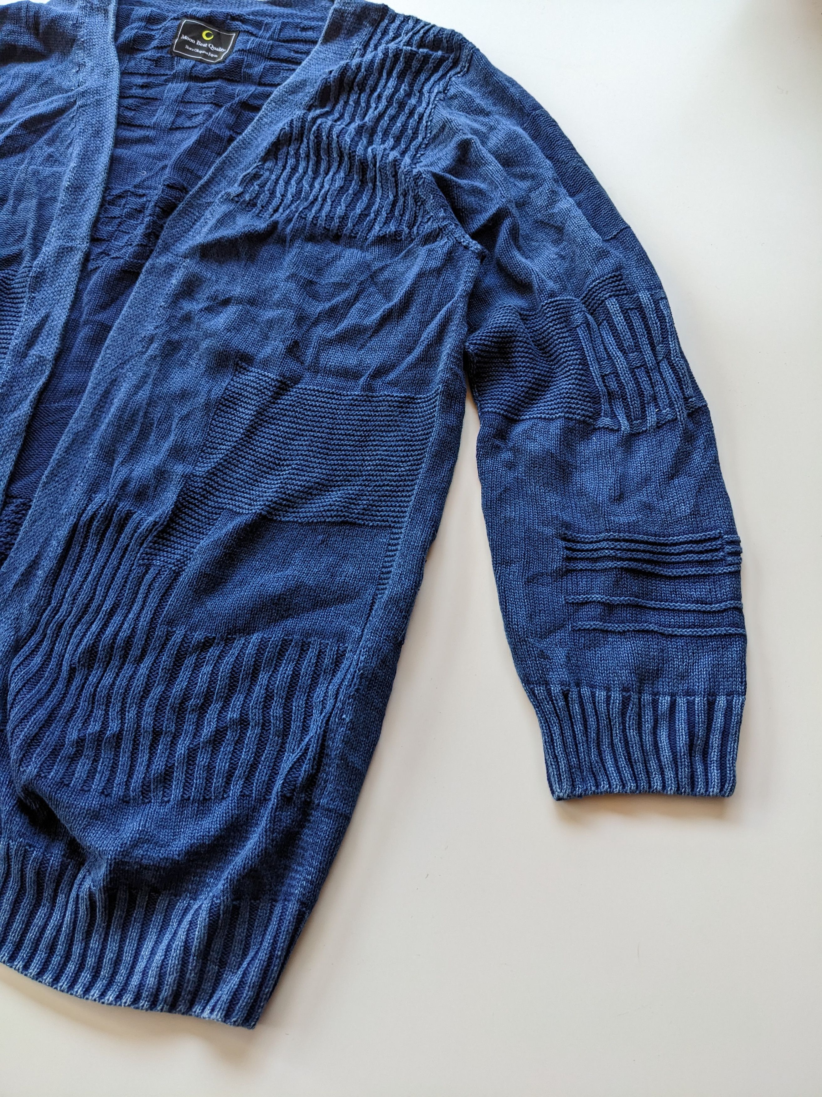 Indigo × Japanese Brand Moon Beat Clothing indigo cardigan Size US M / EU 48-50 / 2 - 4 Thumbnail