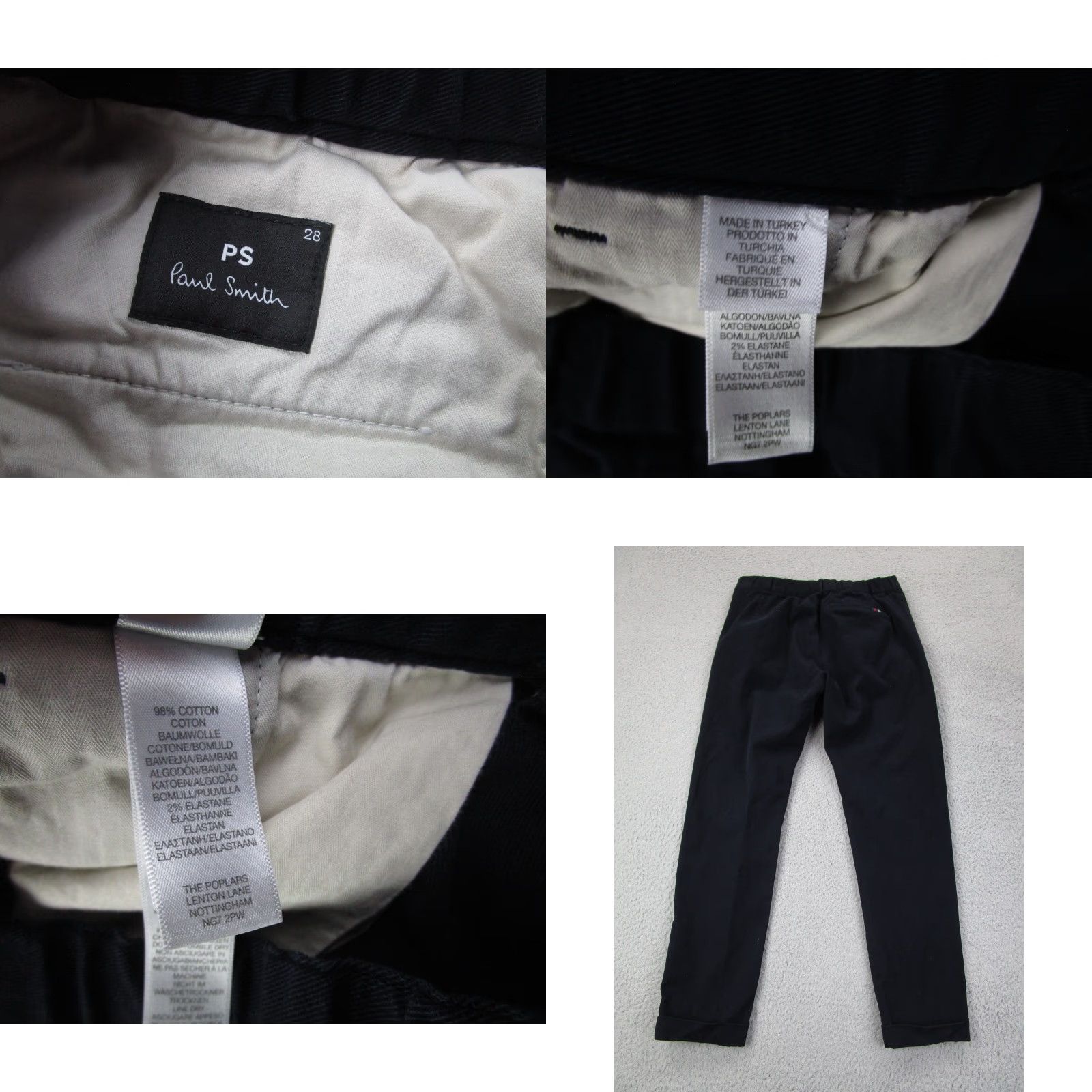 Paul Smith Paul Smith Pants Mens 28 Blue Chino Casual Preppy Regular Belt Loops Pleated Cuffed Straight Rise 10-12in Cotton Spandex Size US 28 / EU 44 - 8 Thumbnail