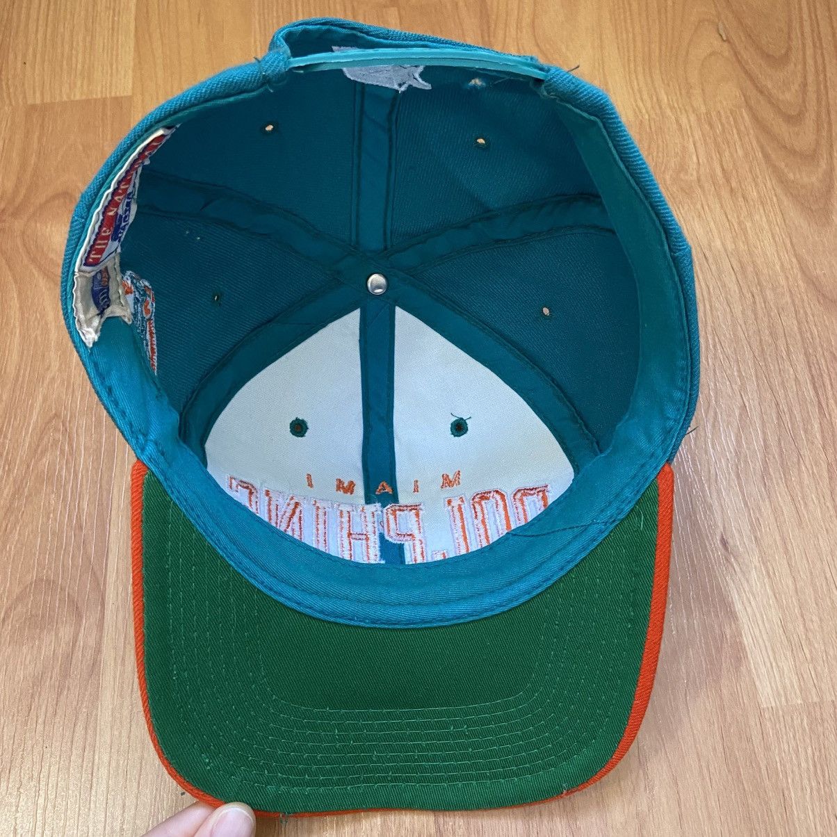 NFL × Starter Vintage Starter Miami Dolphins Logo Wool Snap Back Size ONE SIZE - 6 Thumbnail