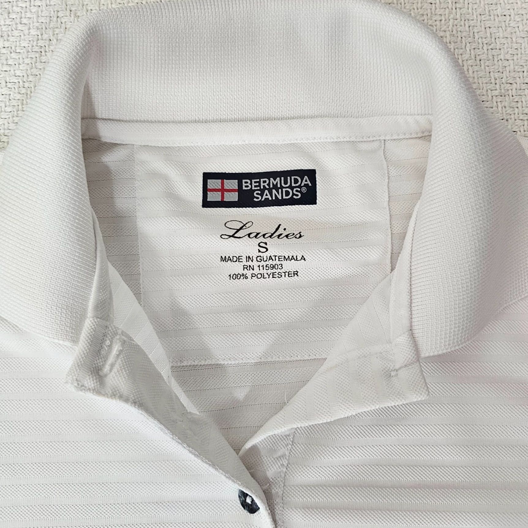 Vintage VINTAGE Bermuda Sands Polo Shirt Women S White Short Sleeve Golf Top Stripe Size S / US 4 / IT 40 - 6 Thumbnail