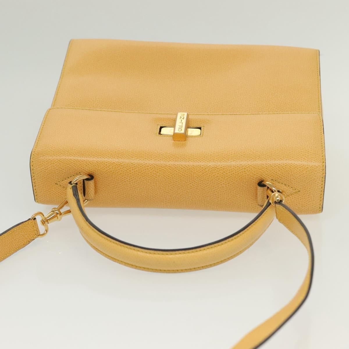 Celine CELINE Hand Bag Leather Yellow Size ONE SIZE - 6 Thumbnail