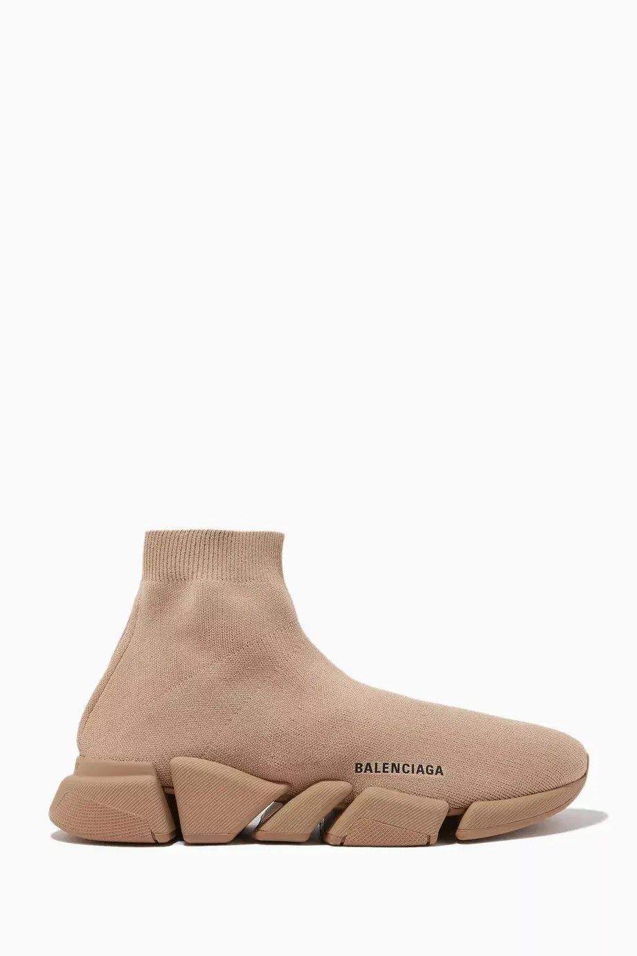 Balenciaga o1w1db10625 Speed 2.0 Monocolor Recycled Knit Sneakers Beige Size US 15 / EU 48 - 1 Thumbnail