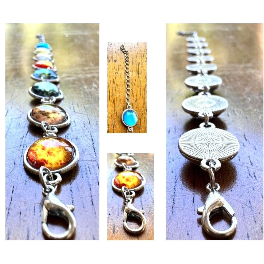 Handmade Solar System Bracelet New Planets Earth Universe Lobster Hoo Size ONE SIZE - 12 Thumbnail