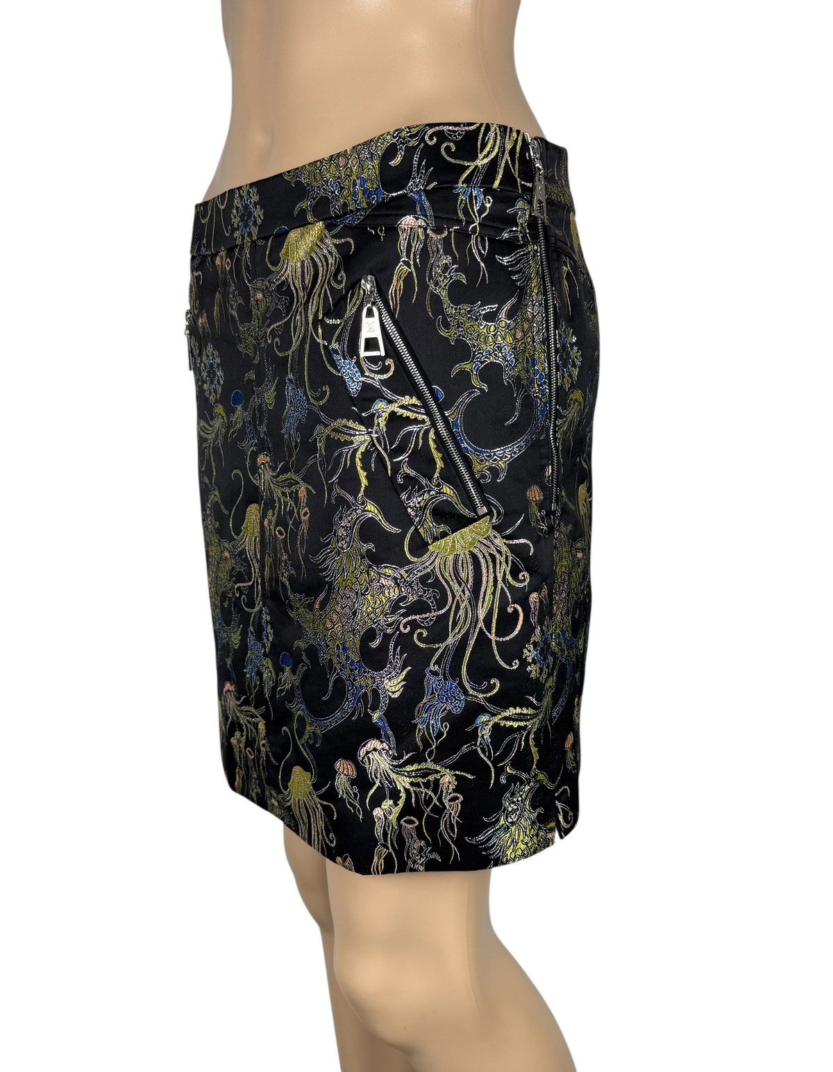 Louis Vuitton Louis Vuitton Sea Theme Skirt Print Embroidered Silk size 38 Size 27" / US 4 / IT 40 - 4 Thumbnail