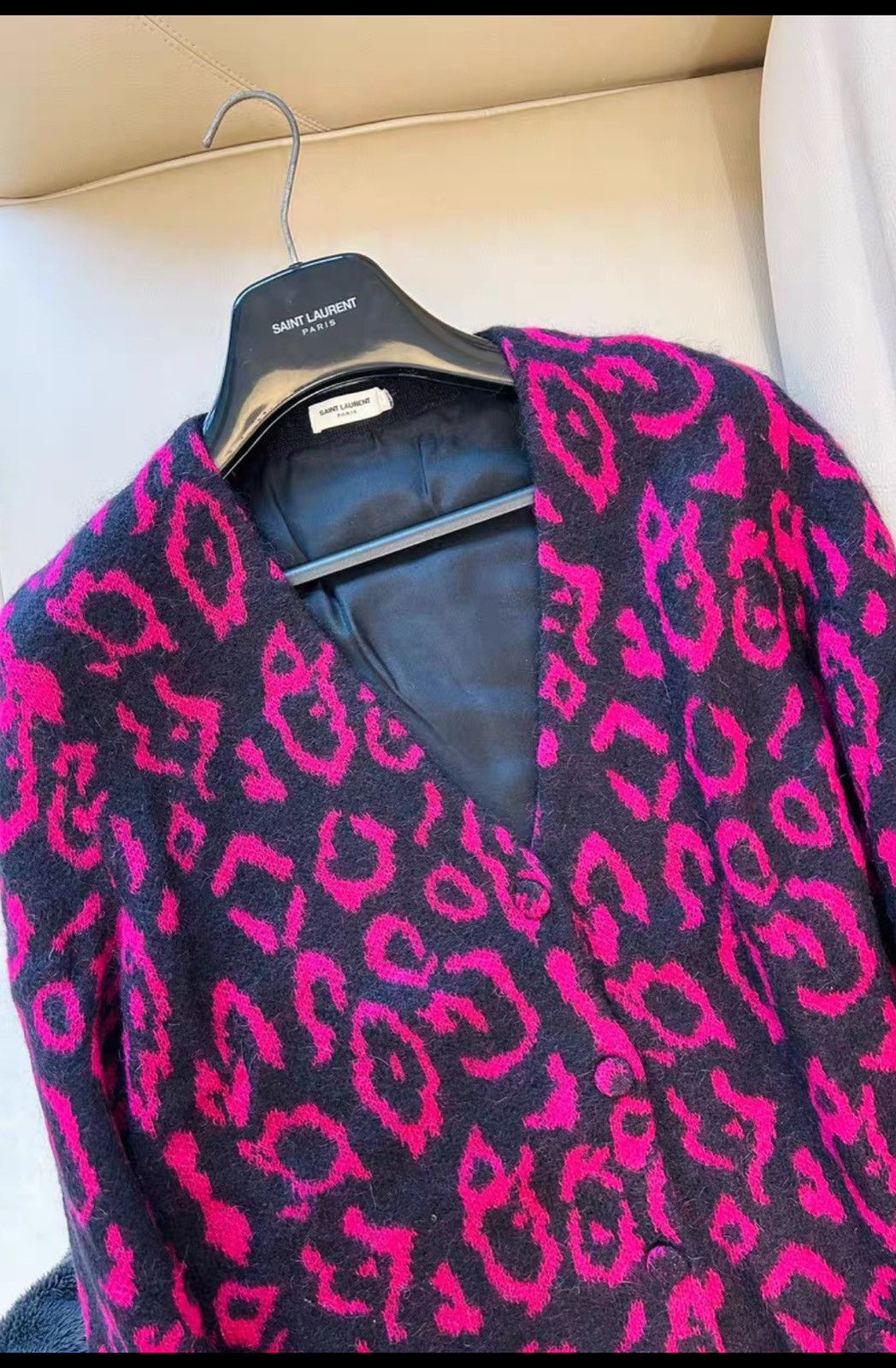 Saint Laurent Paris Saint Laurent Paris Mohair + Wool Cardigan Sweater Size US M / EU 48-50 / 2 - 2 Thumbnail