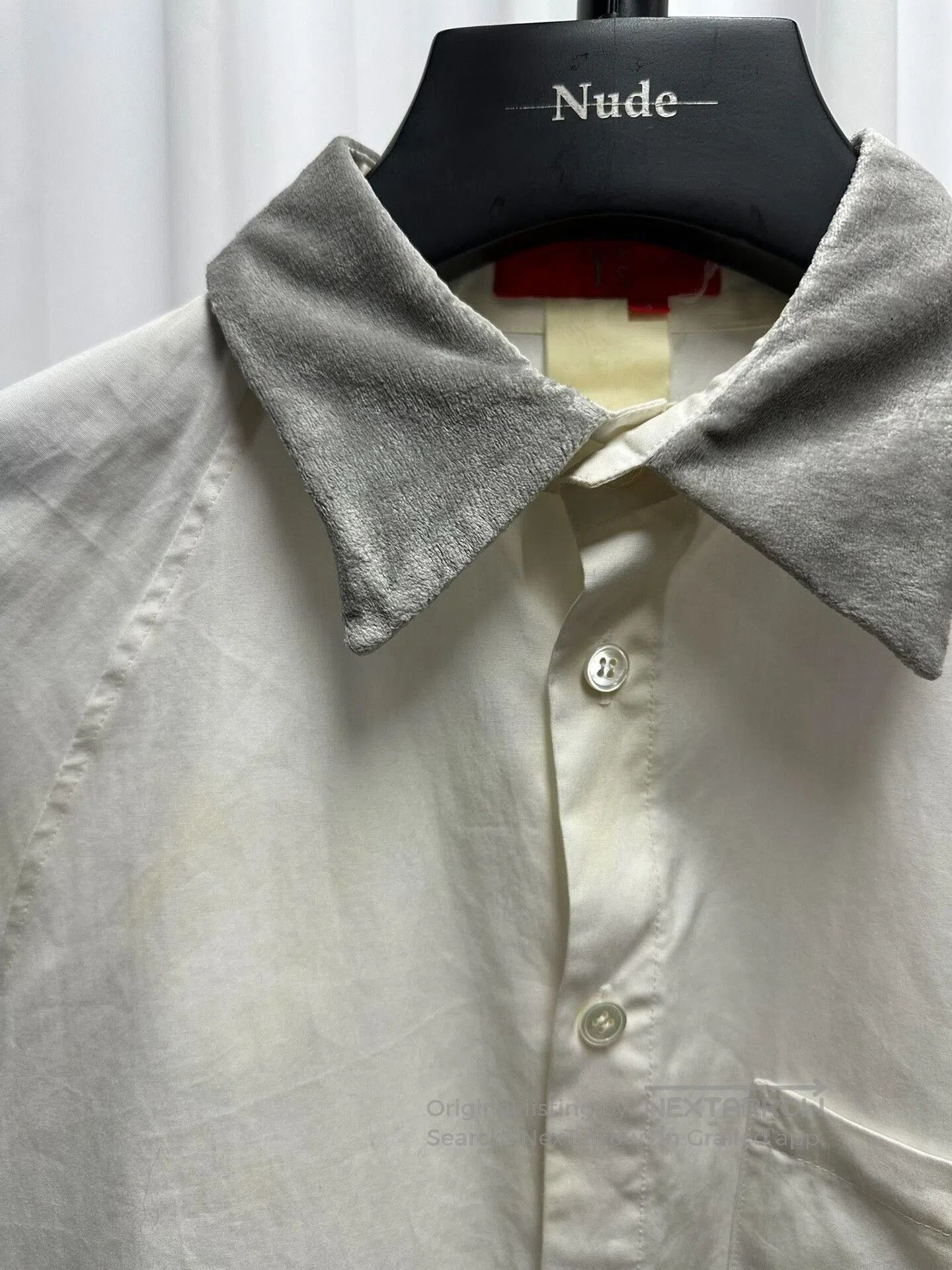 Y's Yohji Yamamoto Y's Velvet Panel Shirt. Size US L / EU 52-54 / 3 - 5 Thumbnail