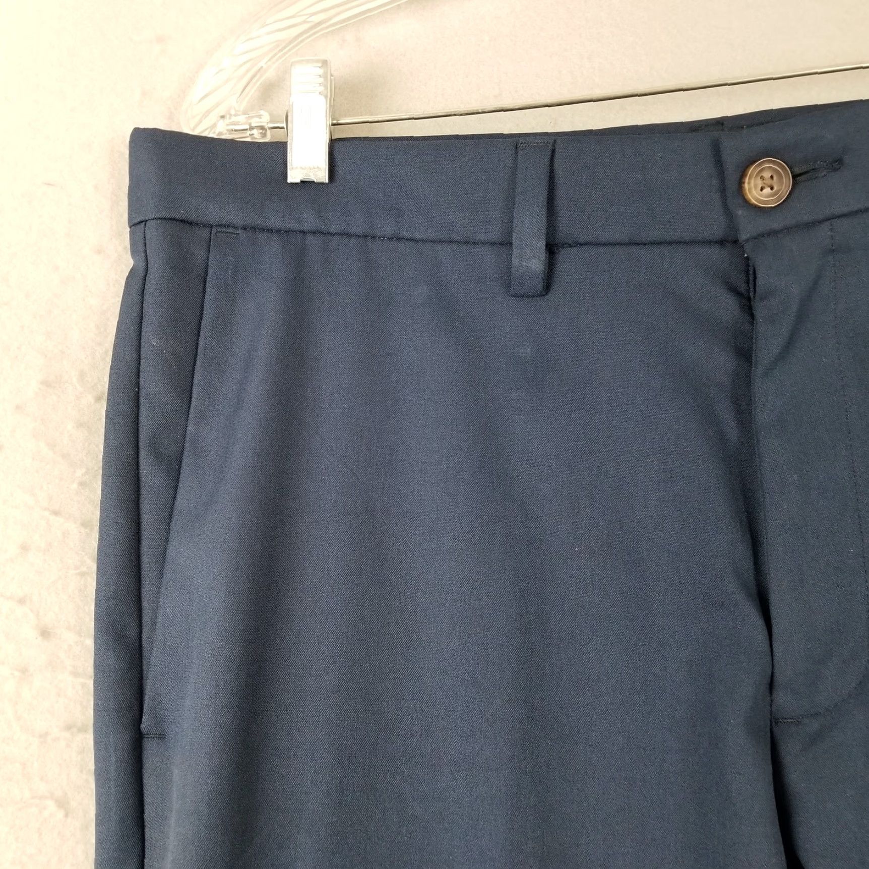 haggar blue dress pants Haggar Premium Comfort Tonal Plaid Dress Pants, Flat Front in Chambray