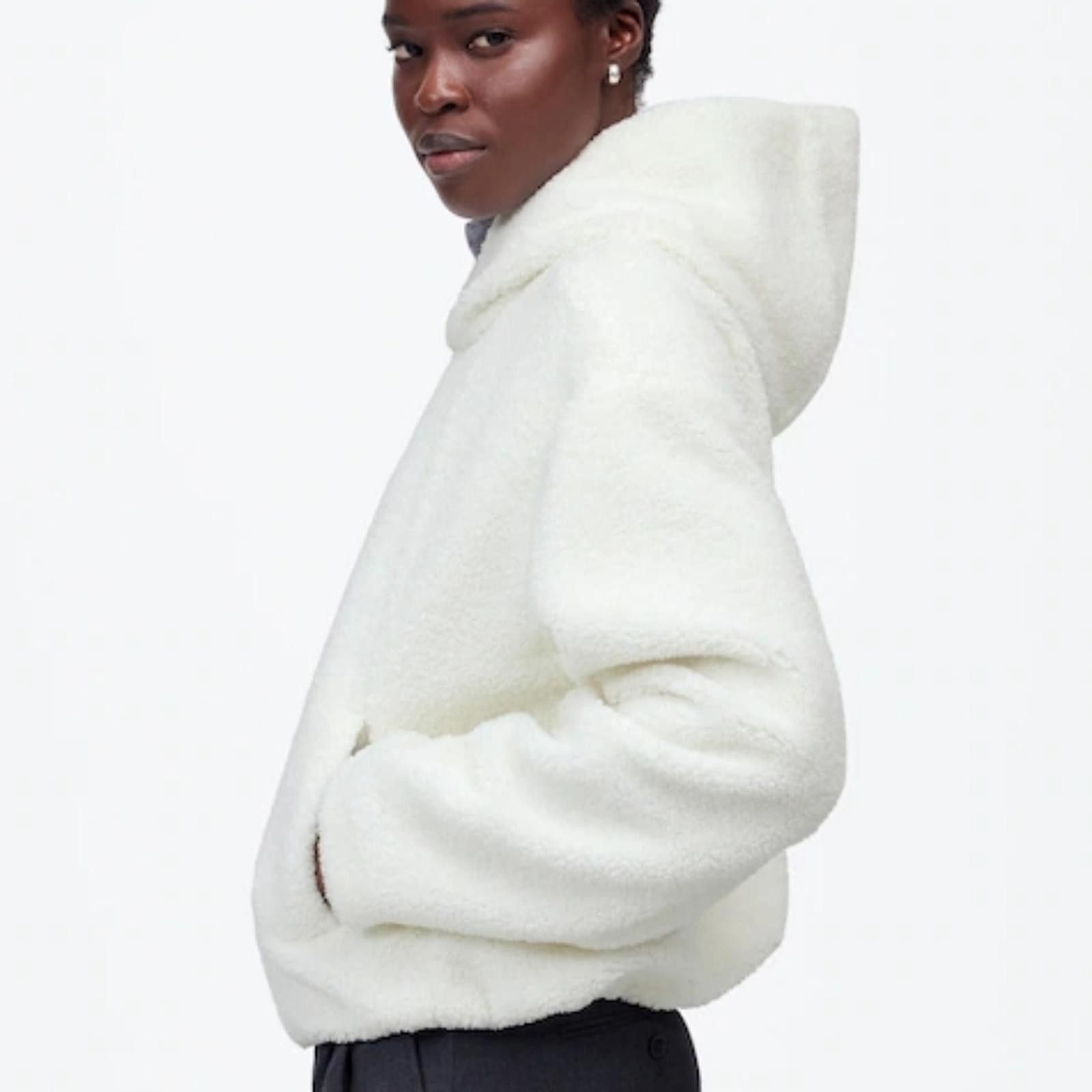 Madewell Madewell Sherpa Zip-Front Bomber Jacket Size XS / US 0-2 / IT 36-38 - 2 Thumbnail