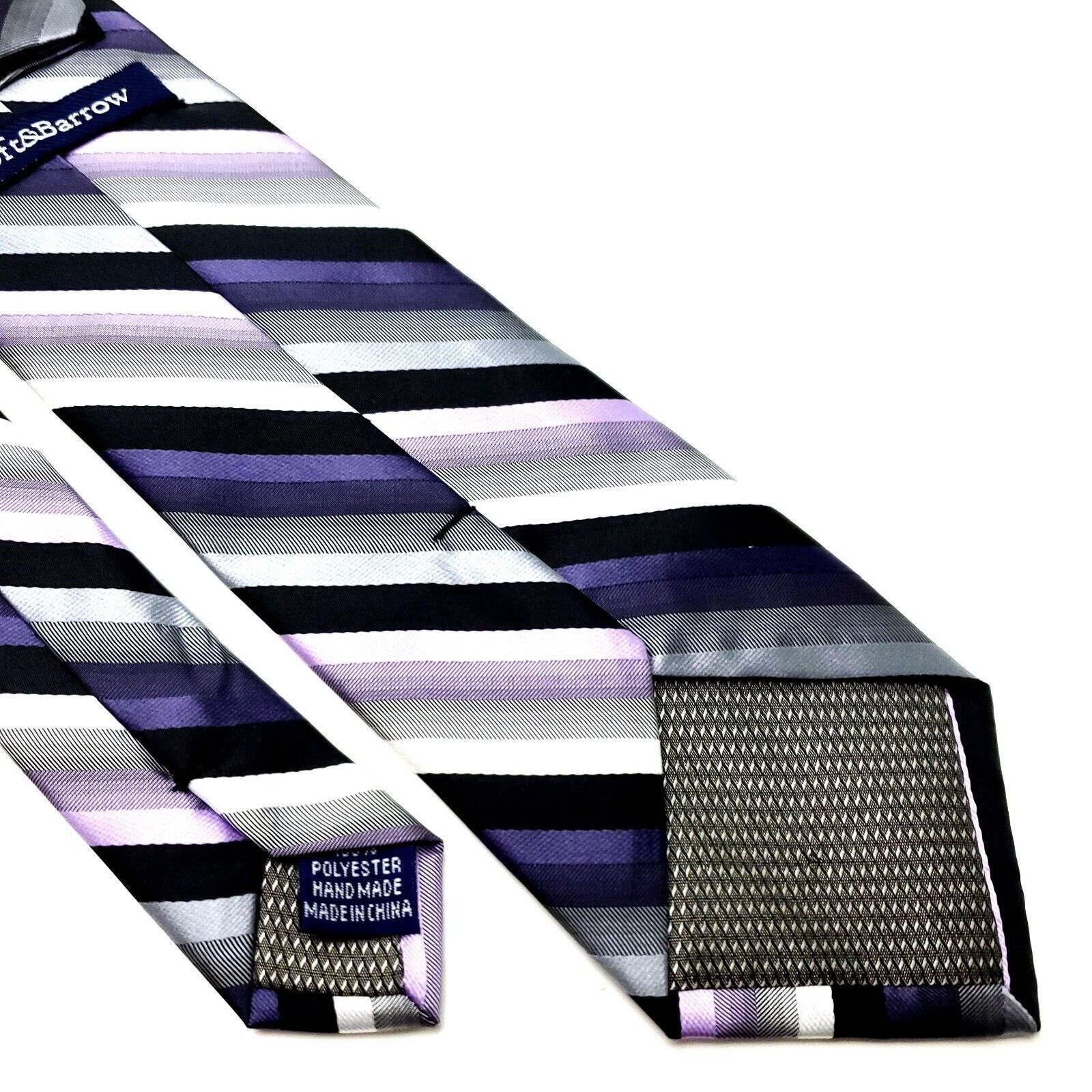 Croft & Barrow Croft Barrow Polyester Tie Purple Striped Skinny Size ONE SIZE - 5 Thumbnail