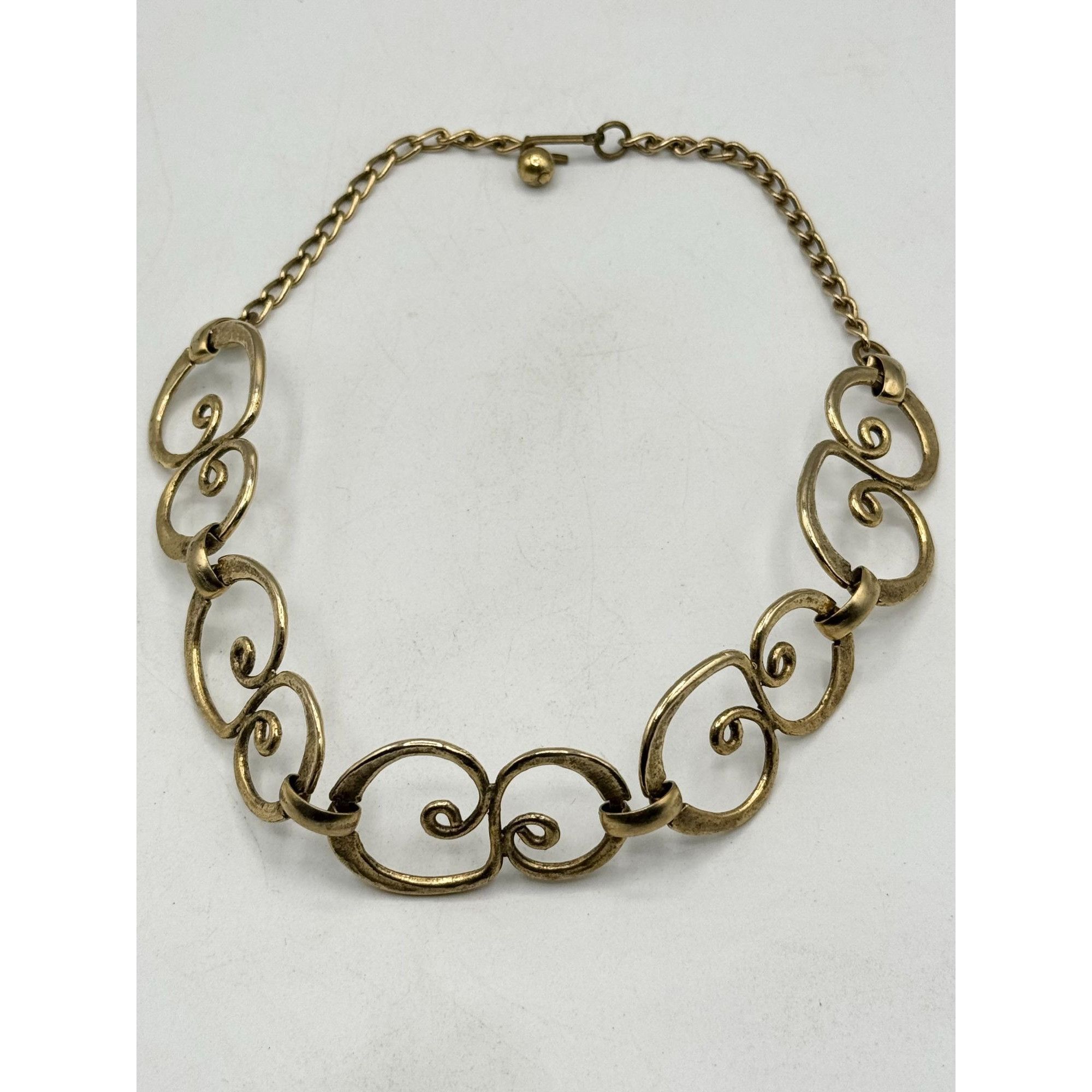 Vintage Vintage gold geometric collar necklace Size ONE SIZE - 1 Thumbnail