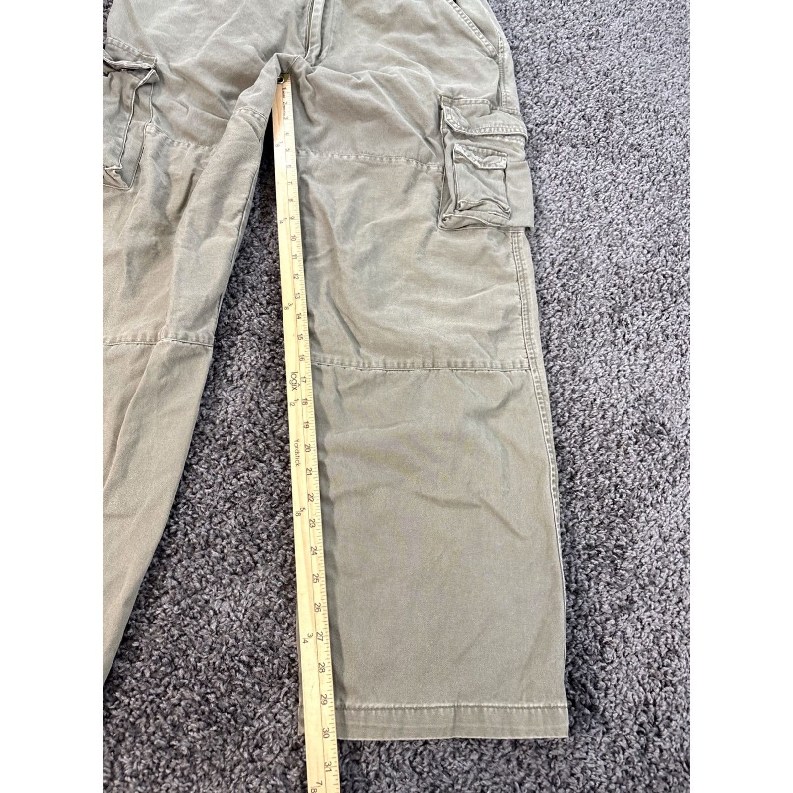 Toy Machine VINTAGE Machine Cargo Pants Mens 34x30 Army Green Wide-Leg Baggy 90s Mens Size US 34 / EU 50 - 2 Thumbnail