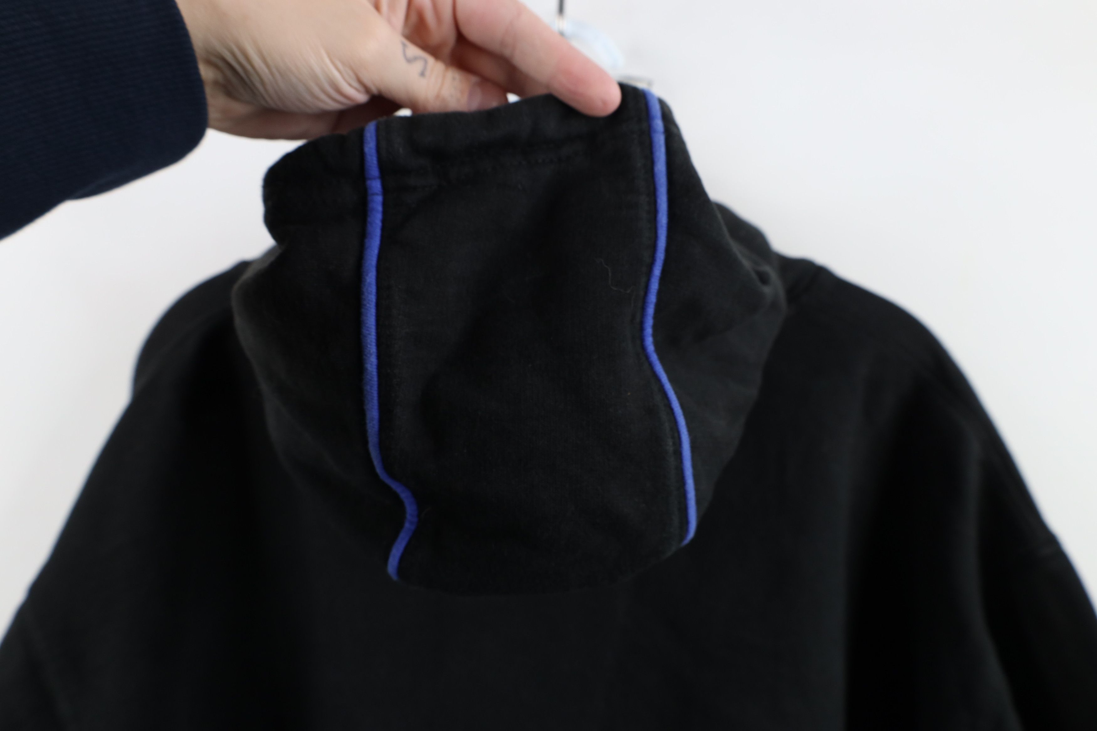Vintage Vintage 90s Streetwear Heavyweight Hoodie Sweatshirt Black Size US XL / EU 56 / 4 - 10 Thumbnail