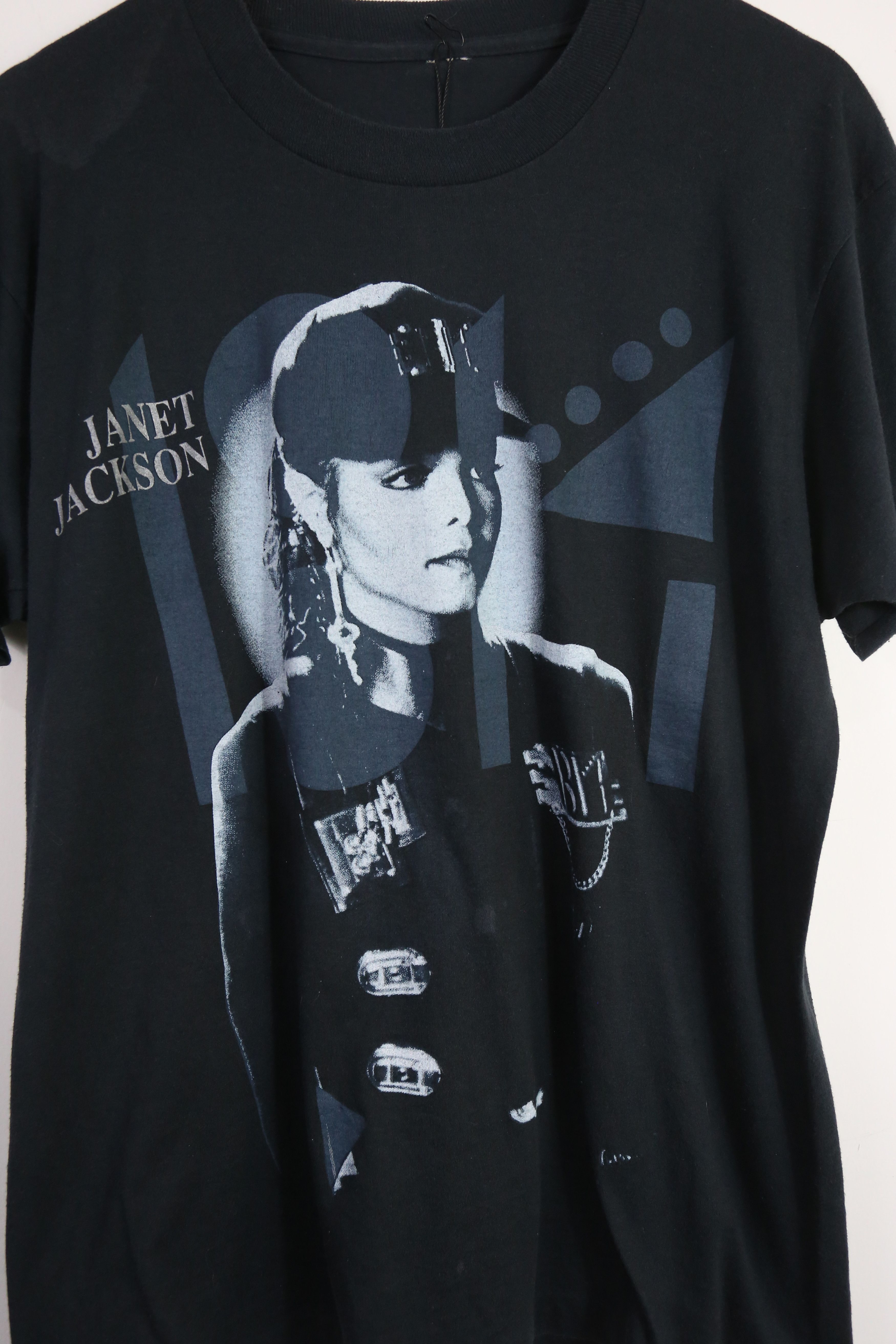 Michael Jackson × Vintage GTMA273 Vintage 90s Janet Jackson Big Print Rap Tee Size US L / EU 52-54 / 3 - 4 Thumbnail