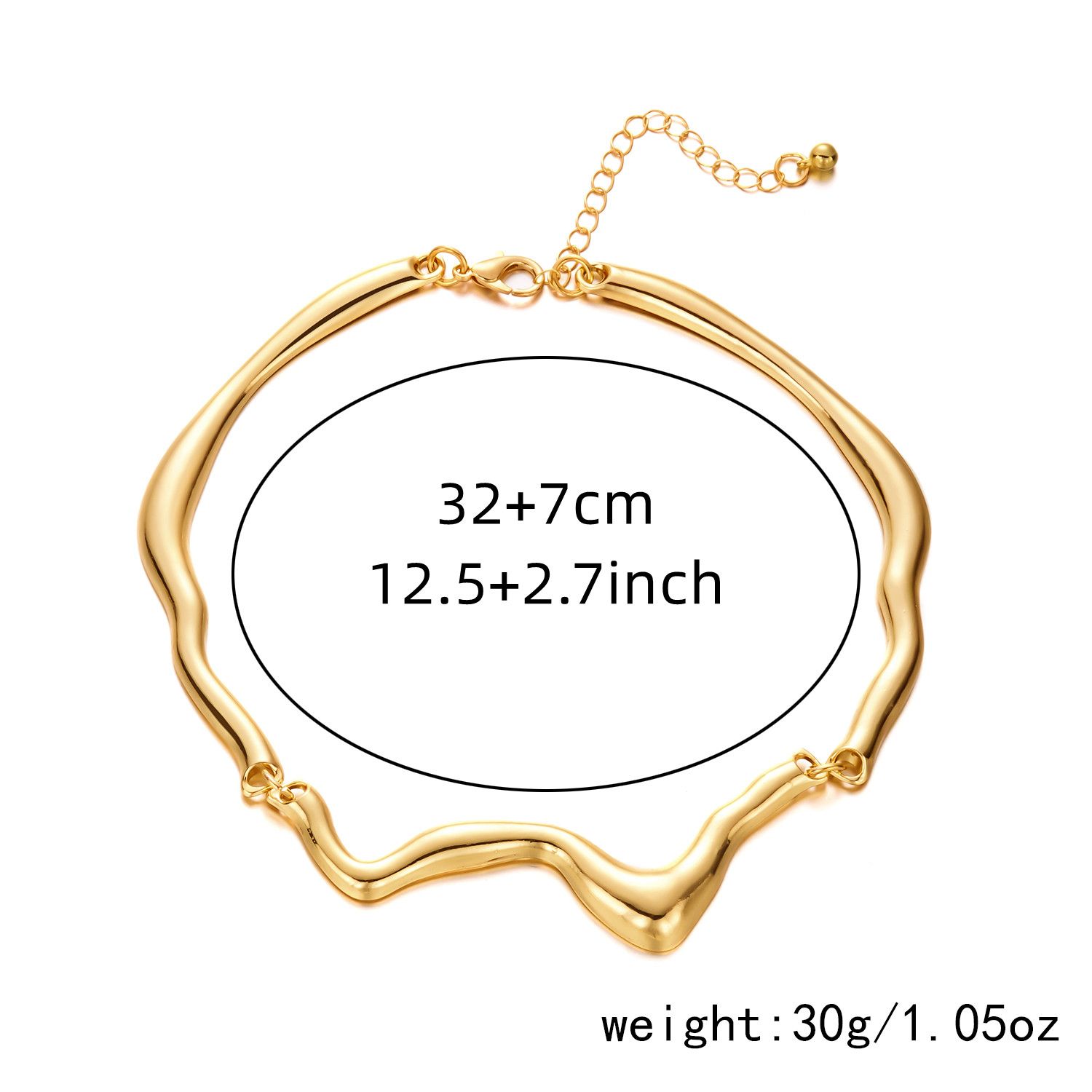 Jewelry Chocker Necklace Geometry Twist Size ONE SIZE - 4 Thumbnail