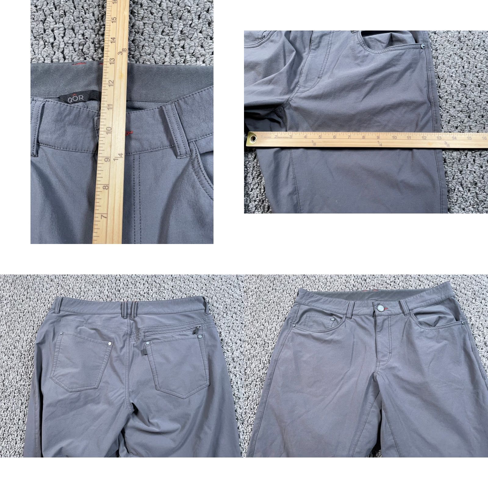 Vintage VINTAGE QOR Men's Chino Pants Casual Lightweight Nylon Spandex Hiking 34 x 33 Gray Size US 34 / EU 50 - 8 Thumbnail