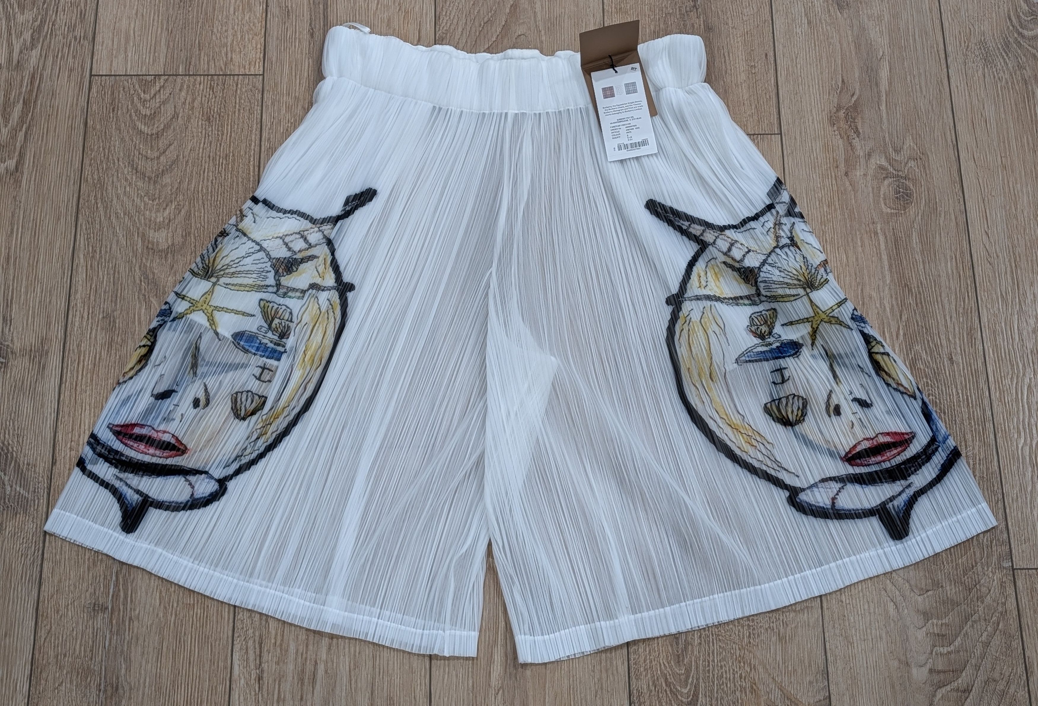 Burberry Burberry Marine Sketch Sheer Shorts White Small Size US 30 / EU 46 - 1 Thumbnail