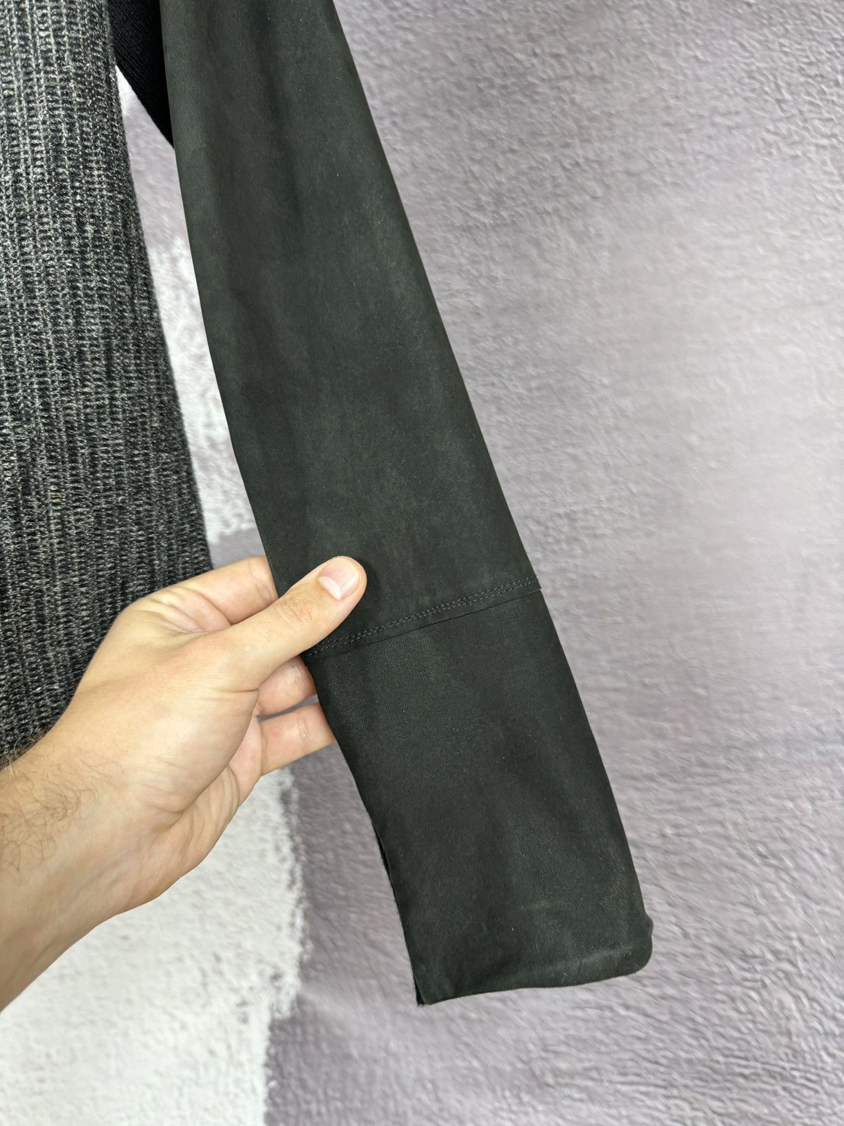 Transit × Transit Uomo Transit Par Such wool linen jacket with leather sleeve Size M / US 6-8 / IT 42-44 - 8 Thumbnail
