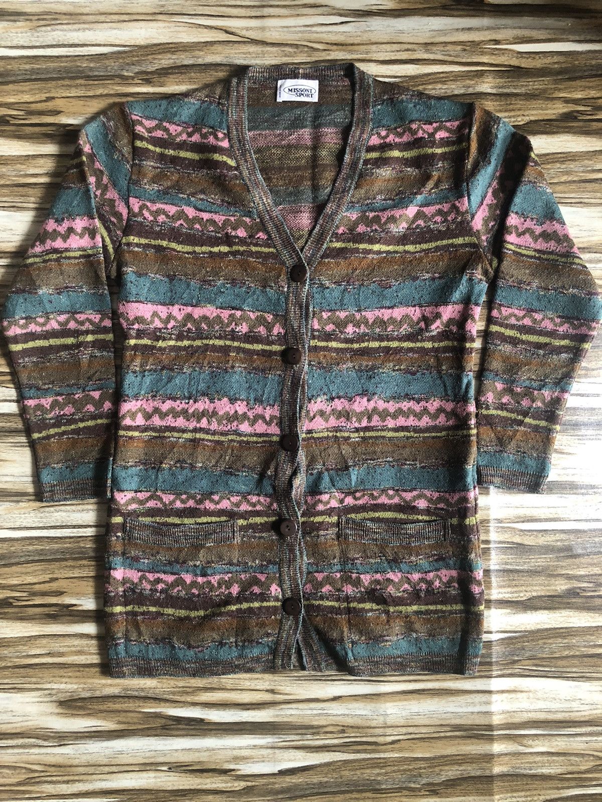 Art Comes First × Missoni × Vintage Vintage Missoni circa 1980s Knitted Cardigan multicolour Size US M / EU 48-50 / 2 - 1 Thumbnail