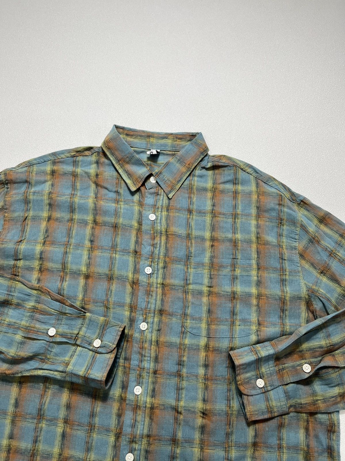 Beams Plus 2S1 Studio Loosefit Summer Check Plaid Pocket Shirt Size US M / EU 48-50 / 2 - 4 Thumbnail