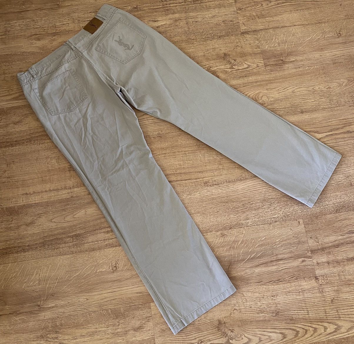 Yves Saint Laurent Yves Saint Laurent Pocket Logo Pants x Luxury x Vintage Size US 38 / EU 54 - 4 Thumbnail