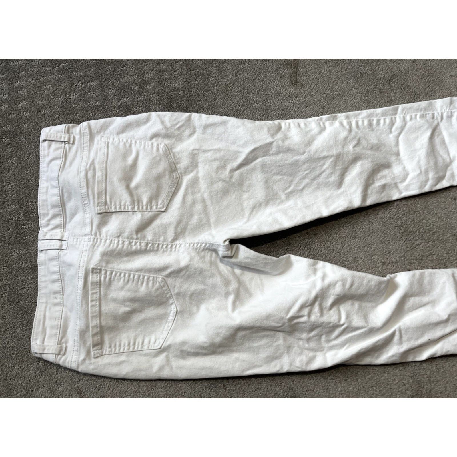 Vintage D. Jeans Cotton Denim 5-Pocket Cropped Jeans Womens Size 8 White Stretch High Rise Regular Inseam 24 in Size 30" / US 8 / IT 44 - 4 Thumbnail