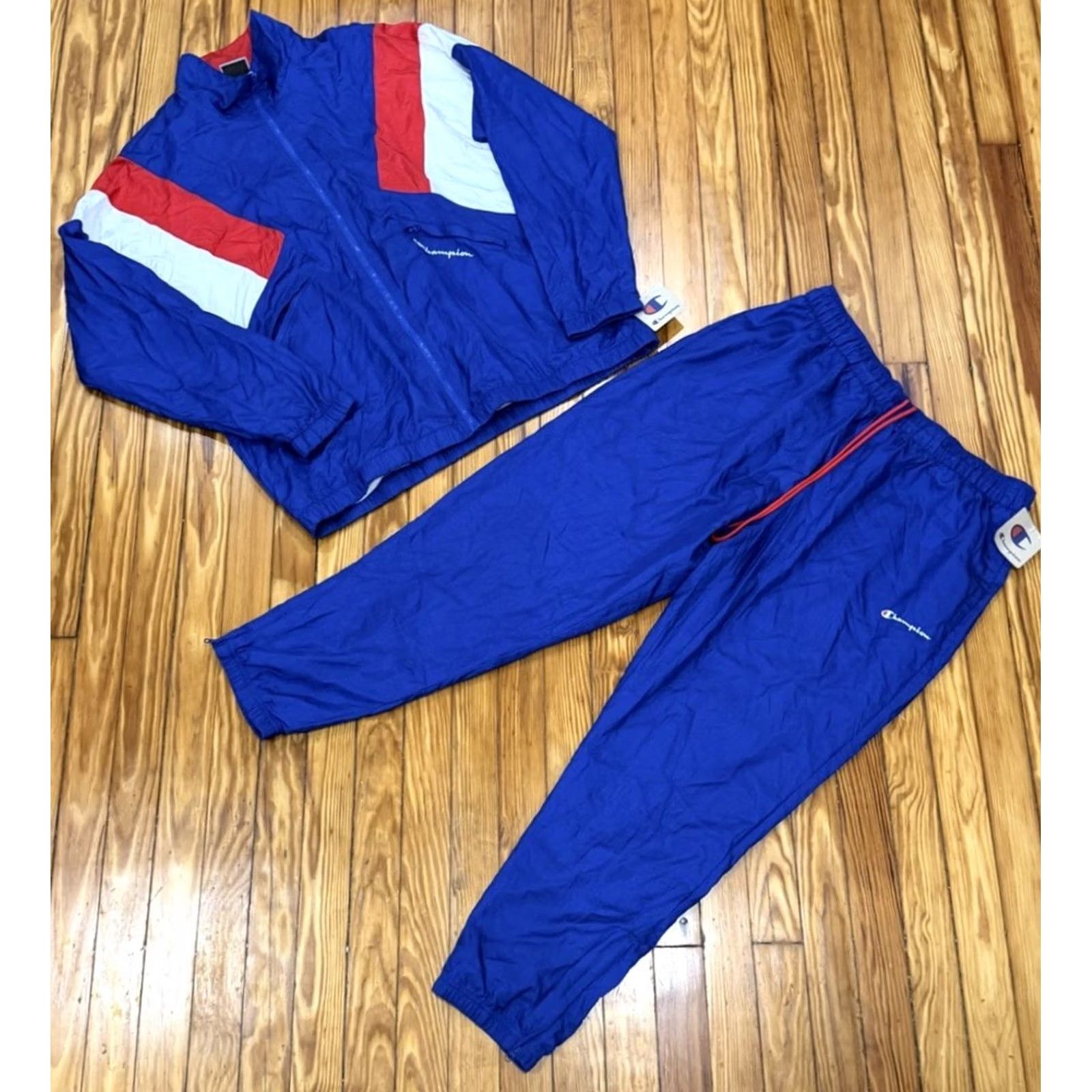 Champion VINTAGE DREAM USA Champion Track Suit 2XL Jacket Pants Blue Men Size 48R - 2 Thumbnail