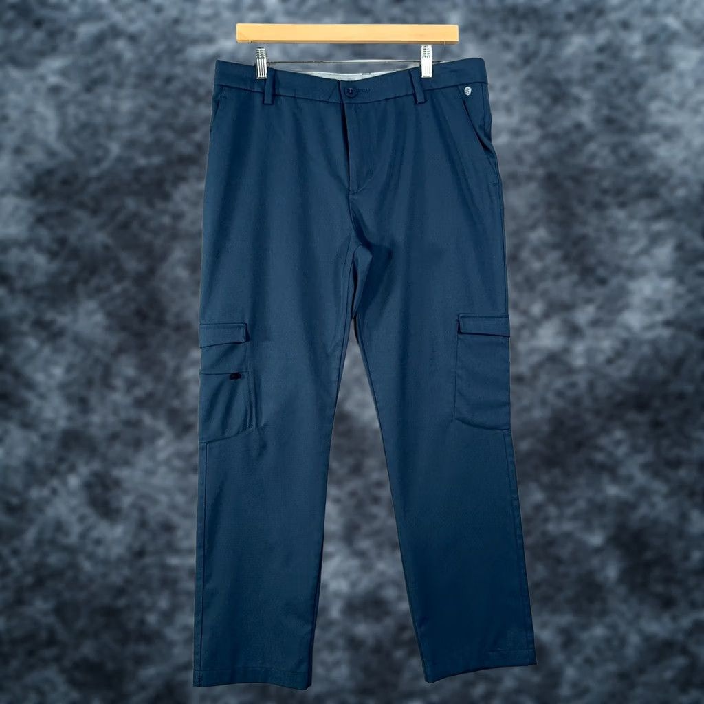 Adidas Adidas Cargo Pants Mens 34x29 Blue Track Pants Casual Stretch Pockets Regular finish: City Sports Size US 33 - 1 Thumbnail