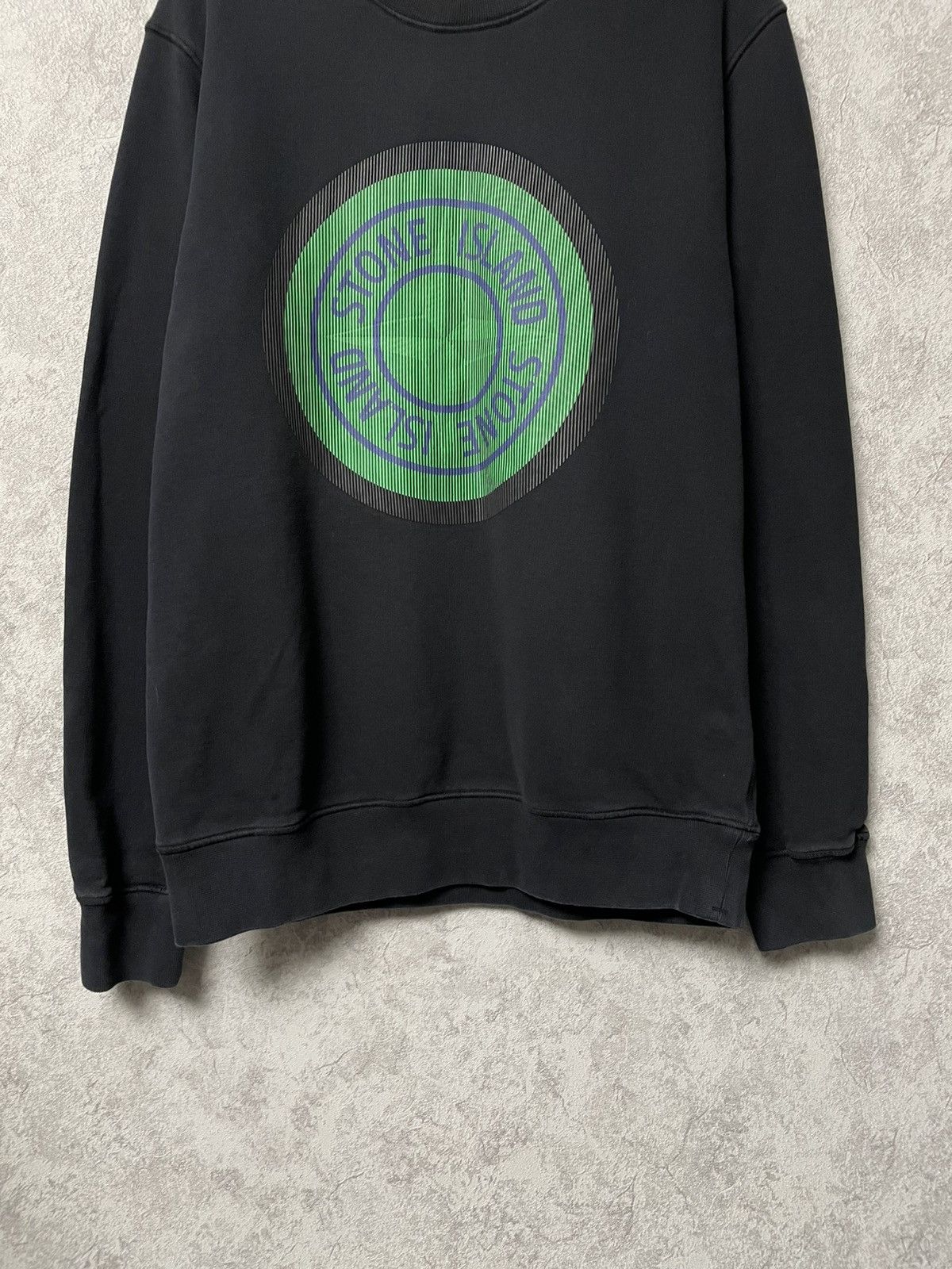 Stone Island Stone Island Big Logo Print Black Sweatshirt Crewneck Size US XL / EU 56 / 4 - 3 Thumbnail
