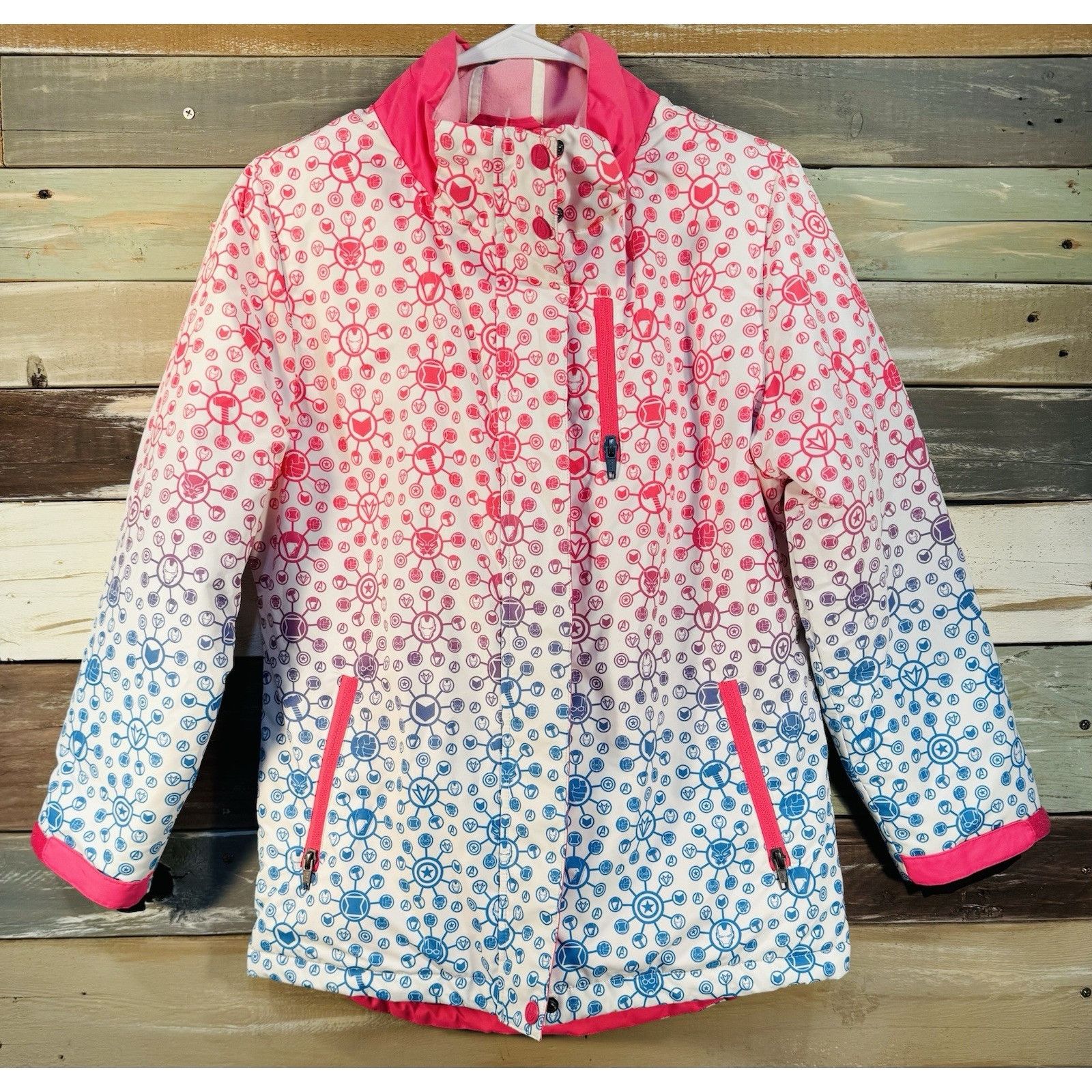 Marvel Comics FUN WEAR Marvel Avengers Girls Pink Winter Jacket Coat Ski S Size XL / US 12-14 / IT 48-50 - 1 Thumbnail