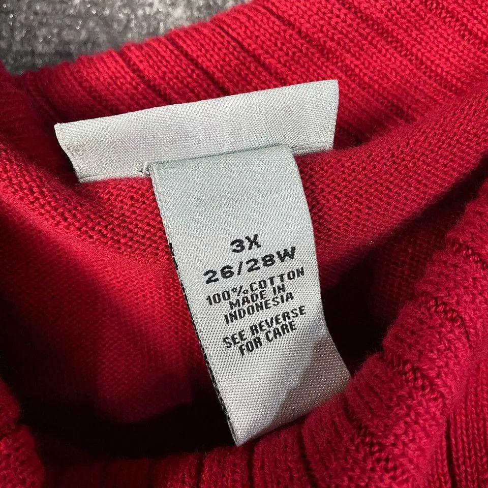 Other Catherines Blouse Women's 3X 26/28W Short Sleeve Red Size ONE SIZE - 3 Thumbnail