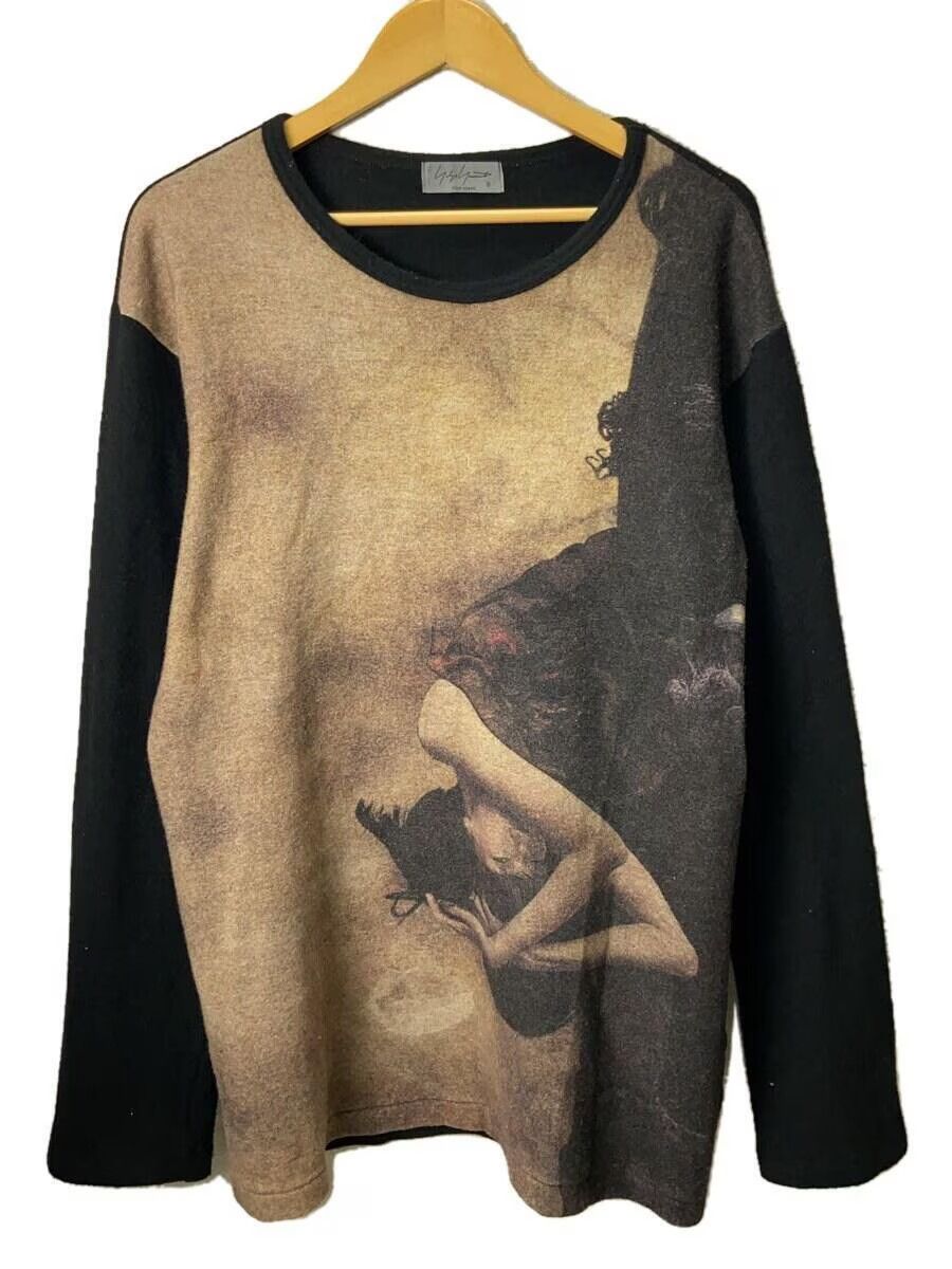 image of Yohji Yamamoto Pour Homme 22Aw Painted Knit in Black, Men's (Size Large)