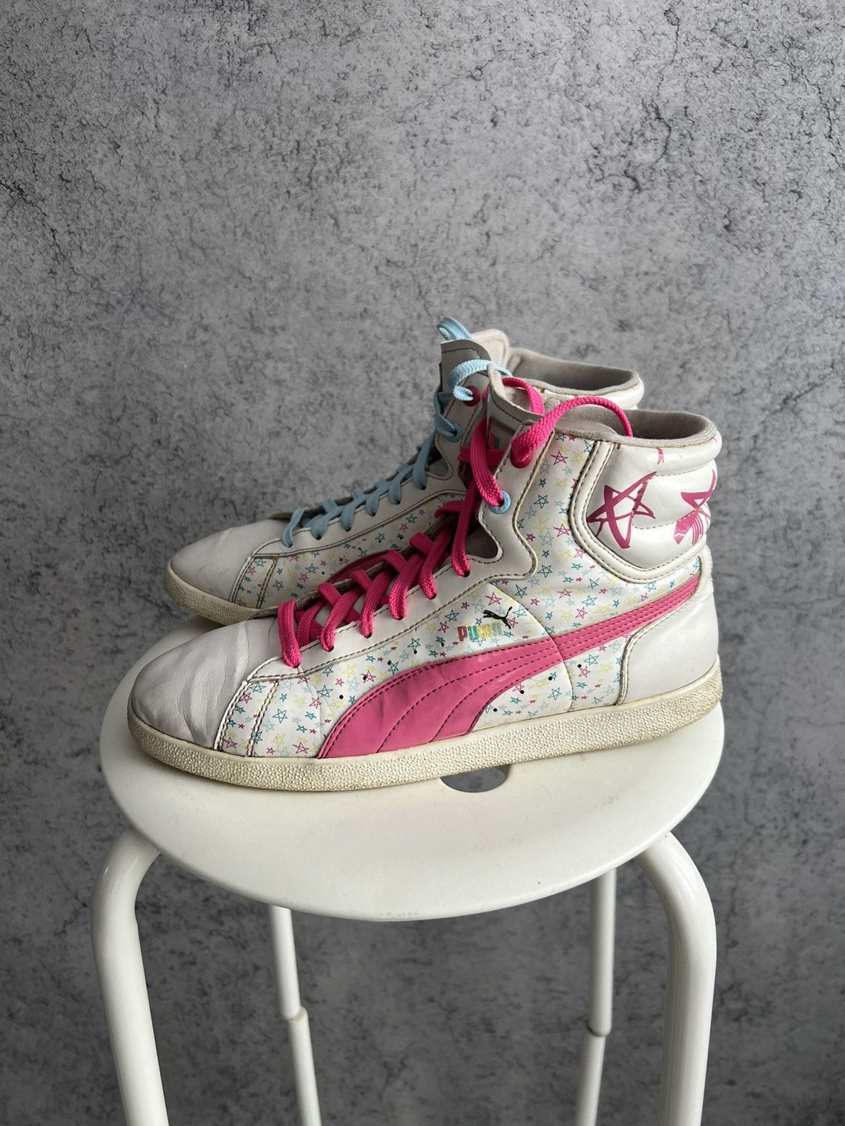 Puma Vintage Puma High Top Sneakers Y2K Style 2000s Hype Size US 10 / IT 40 - 4 Thumbnail