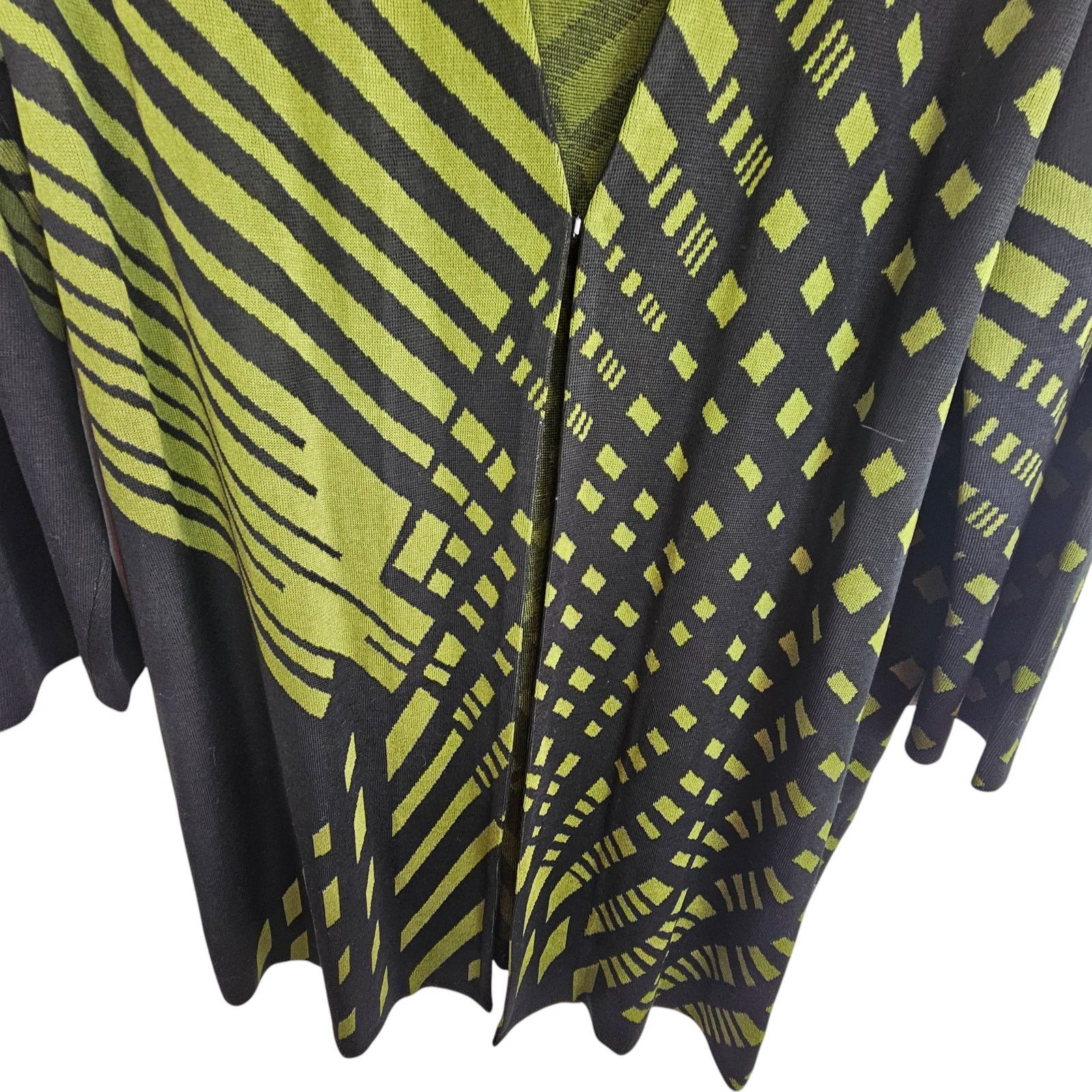 Alexander Wang Ming Wang Womens Knit Cardigan Geometric Artsy Sz XL Career Size XL / US 12-14 / IT 48-50 - 3 Thumbnail