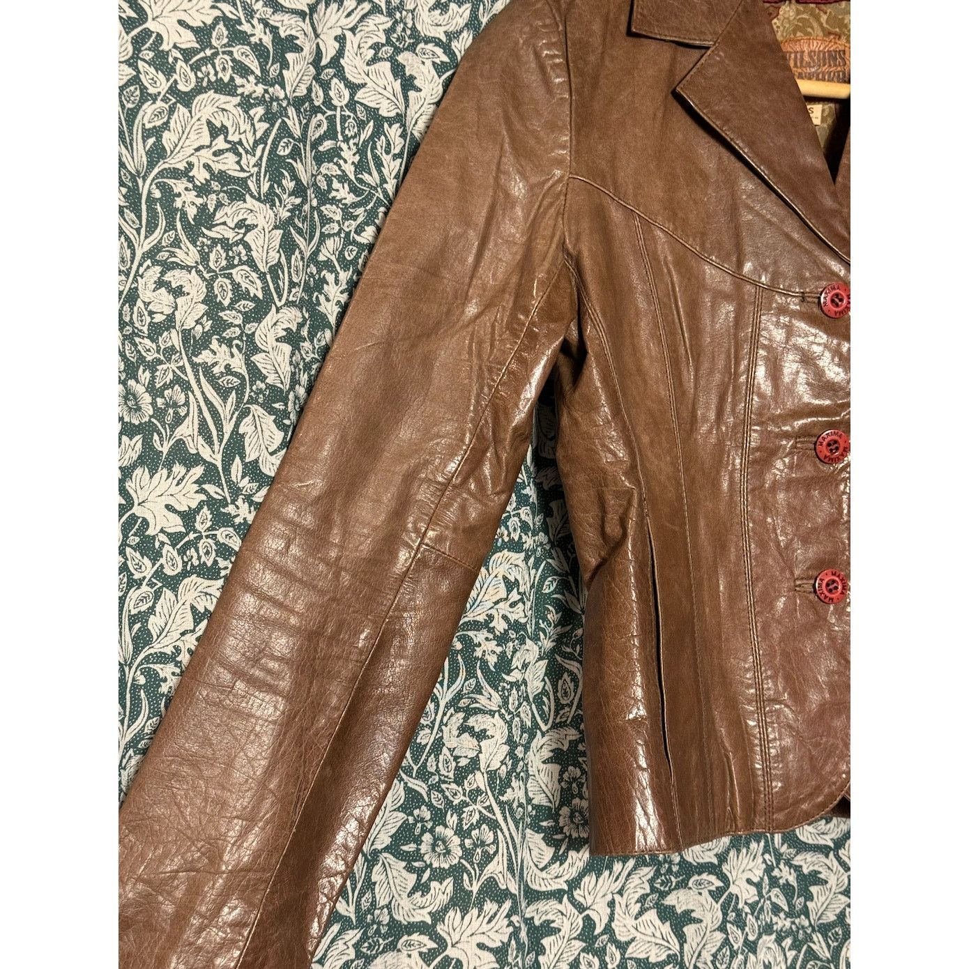 Wilsons Leather Vintage Brown Wilsons 100% Leather Maxima Fitted 90s Y2K 70s Size XS / US 0-2 / IT 36-38 - 7 Thumbnail