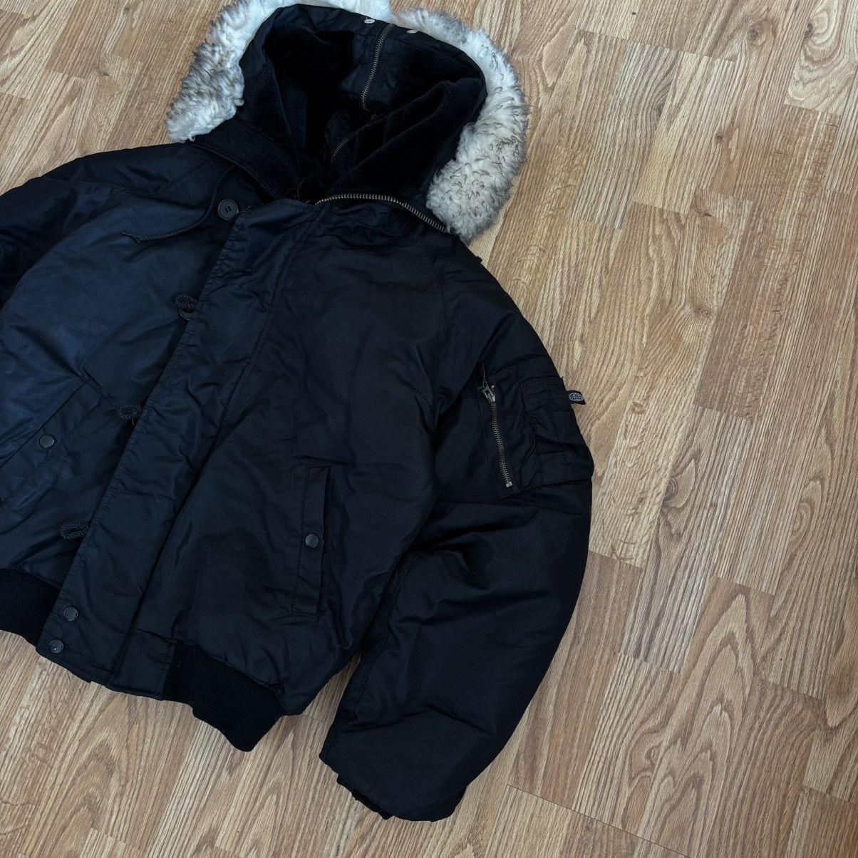 Other LGB Style Polar-Jacket Fur Hood MA1 Nylon Black Women Y2K Size S / US 4 / IT 40 - 3 Thumbnail