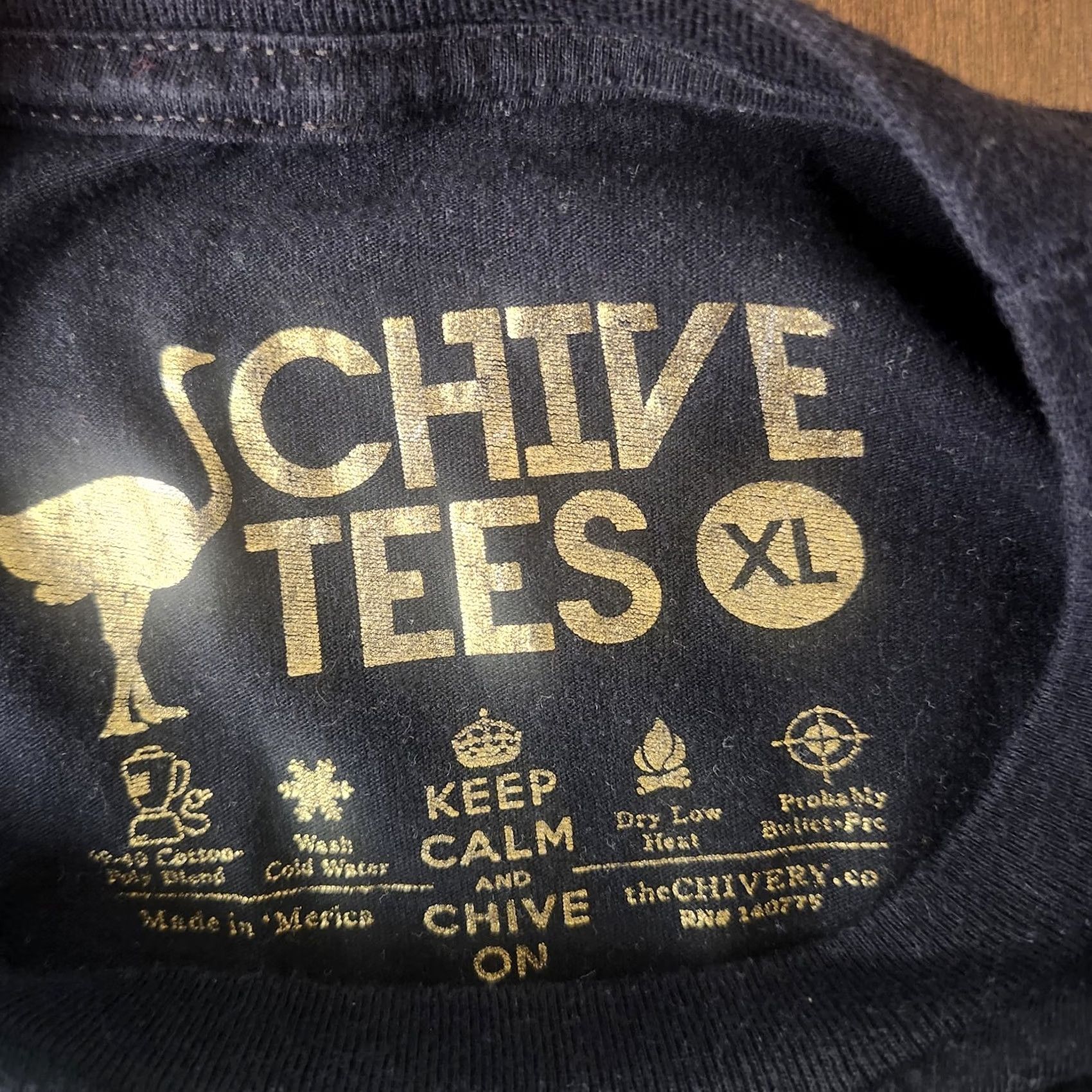 Vintage KCCO Chive Shirt Mens XL Black Tee Clover Graphic Keep Calm Chive On Minor Stain Size US XL / EU 56 / 4 - 7 Thumbnail