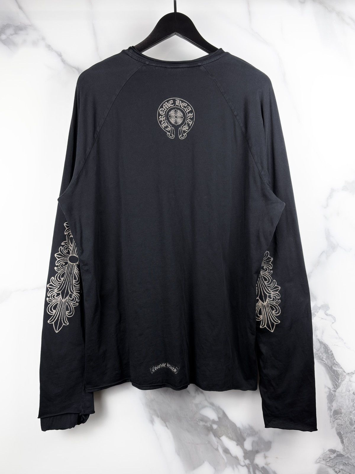 Chrome Hearts Vintage Floral Sleeve Layered Longsleeve Shirt