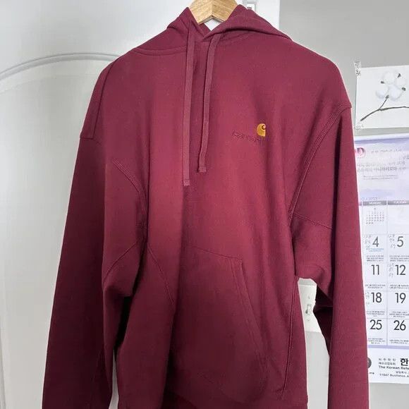 Carhartt Wip Carhartt WIP Hooded American Script Sweatshirt XL (Malbec) Size US XL / EU 56 / 4 - 2 Thumbnail