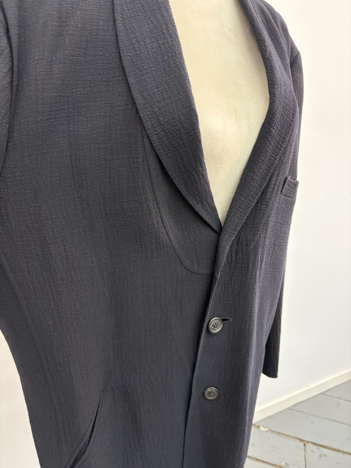 Issey Miyake Wool-Silk Crepe Jacket Size US XL / EU 56 / 4 - 2 Thumbnail