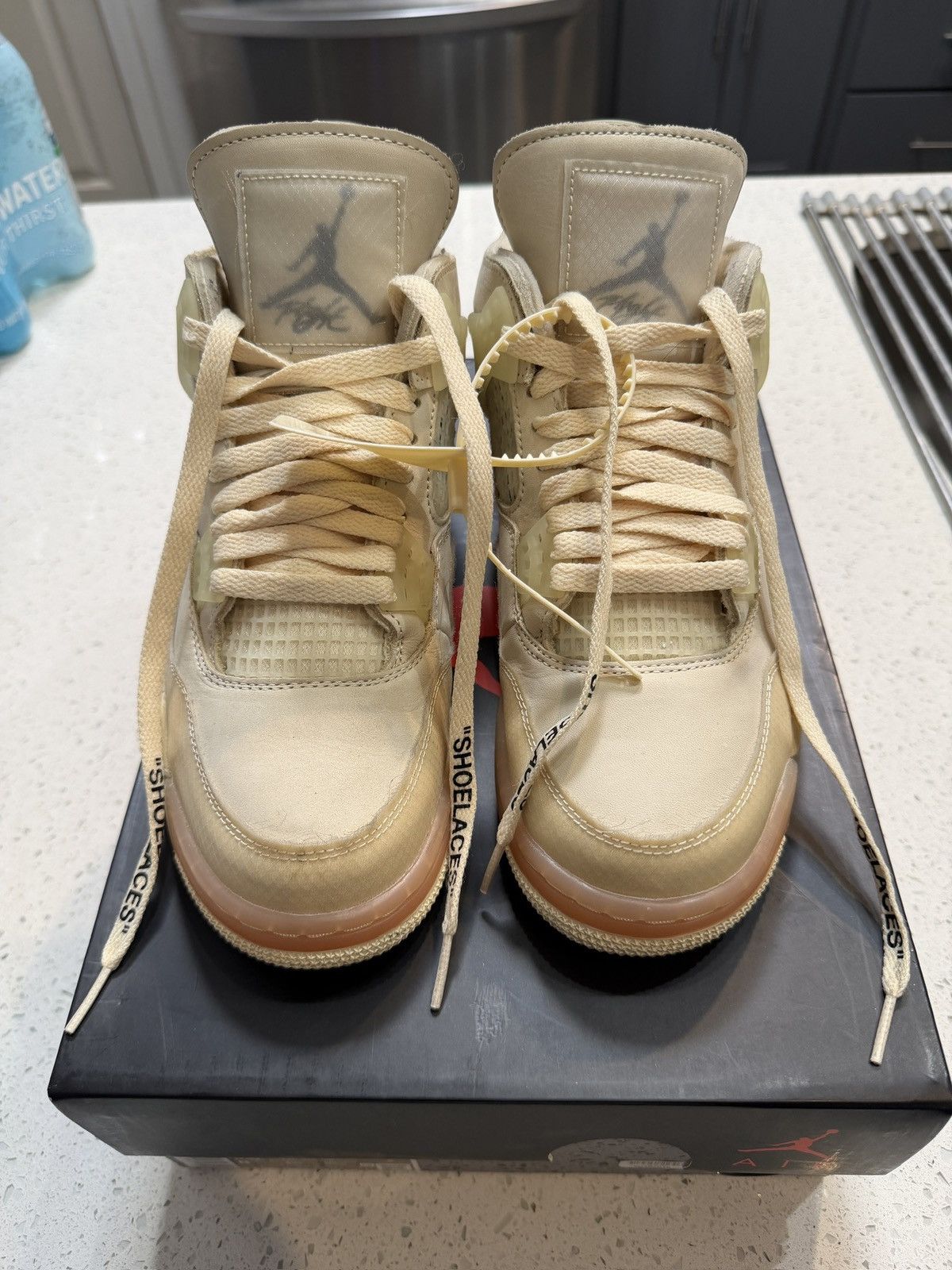 Nike × Off-White NIKE X OFF-WHITE JORDAN 4 “SAIL” Size US 9.5 / IT 39.5 - 6 Thumbnail