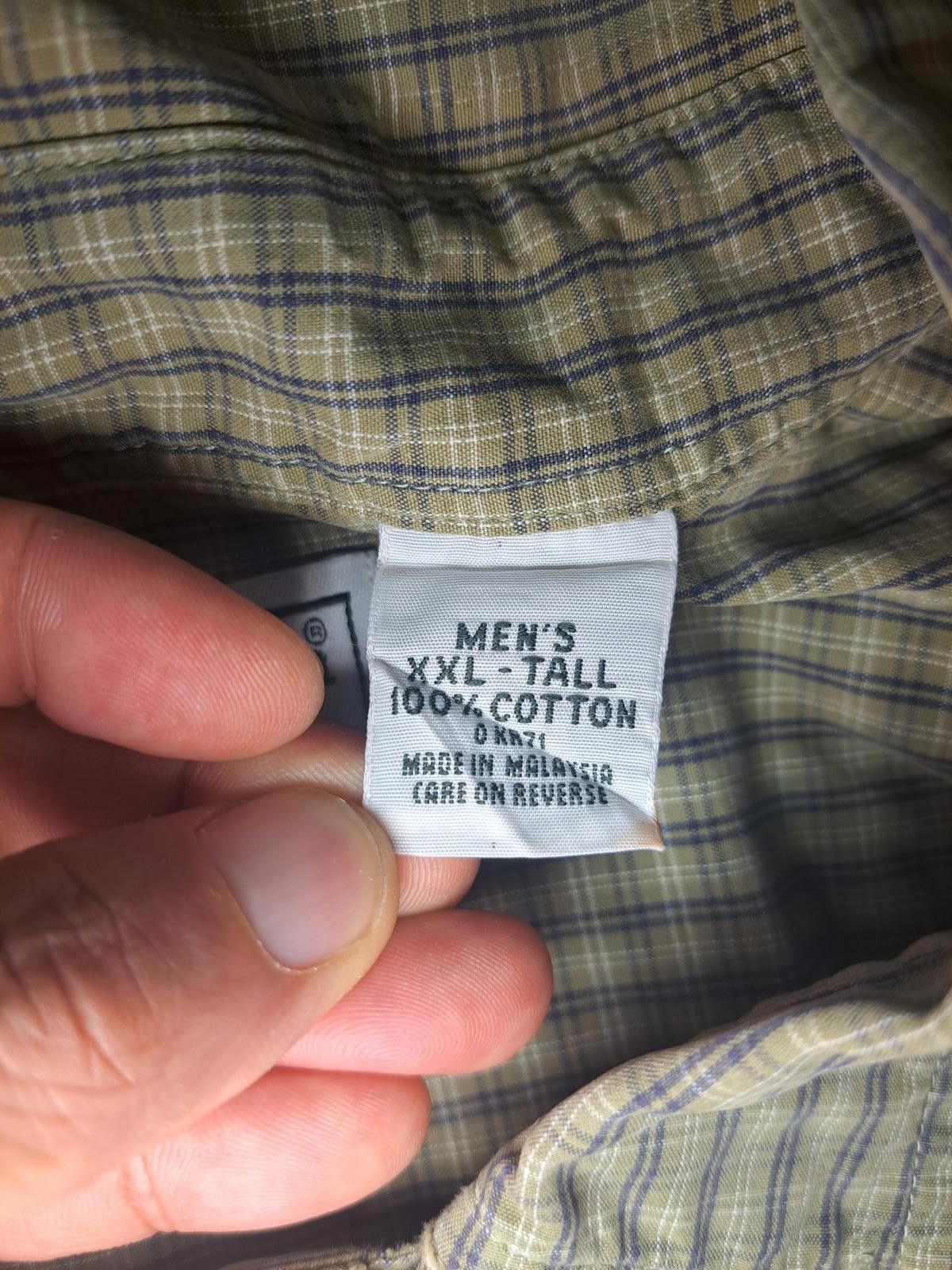 L.L. Bean BIG & TALL LL Bean Button Up Shirt Mens XXL Plaid Green Size US XXL / EU 58 / 5 - 3 Thumbnail
