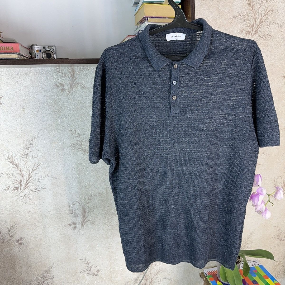 Gran Sasso Gran Sasso T shirt Polo Luxury Italian XL Dark Blue Knited Size US XL / EU 56 / 4 - 4 Thumbnail