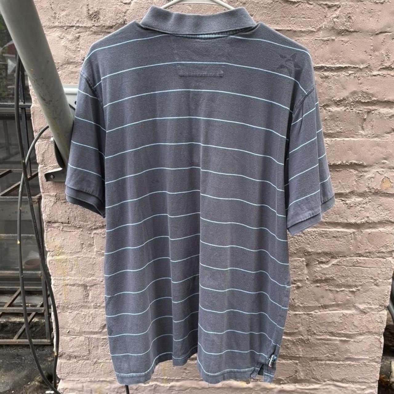 Quiksilver Early 2000s Y2K Quiksilver Grey and Blue Striped Polo Shirt Size US XL / EU 56 / 4 - 2 Thumbnail