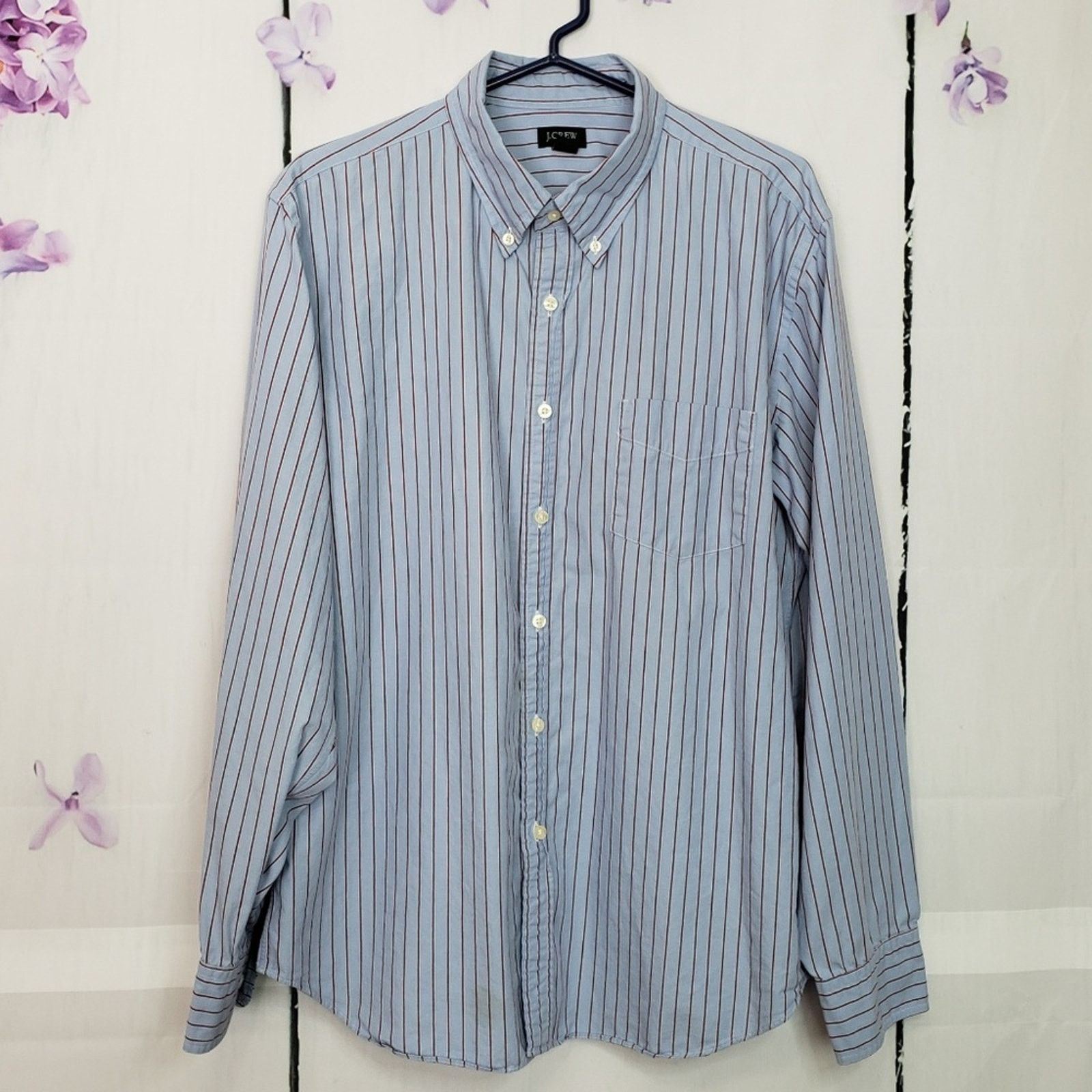 Other J Crew Blue Striped Button Casual Dress Shirt XL Size US XL / EU 56 / 4 - 1 Thumbnail