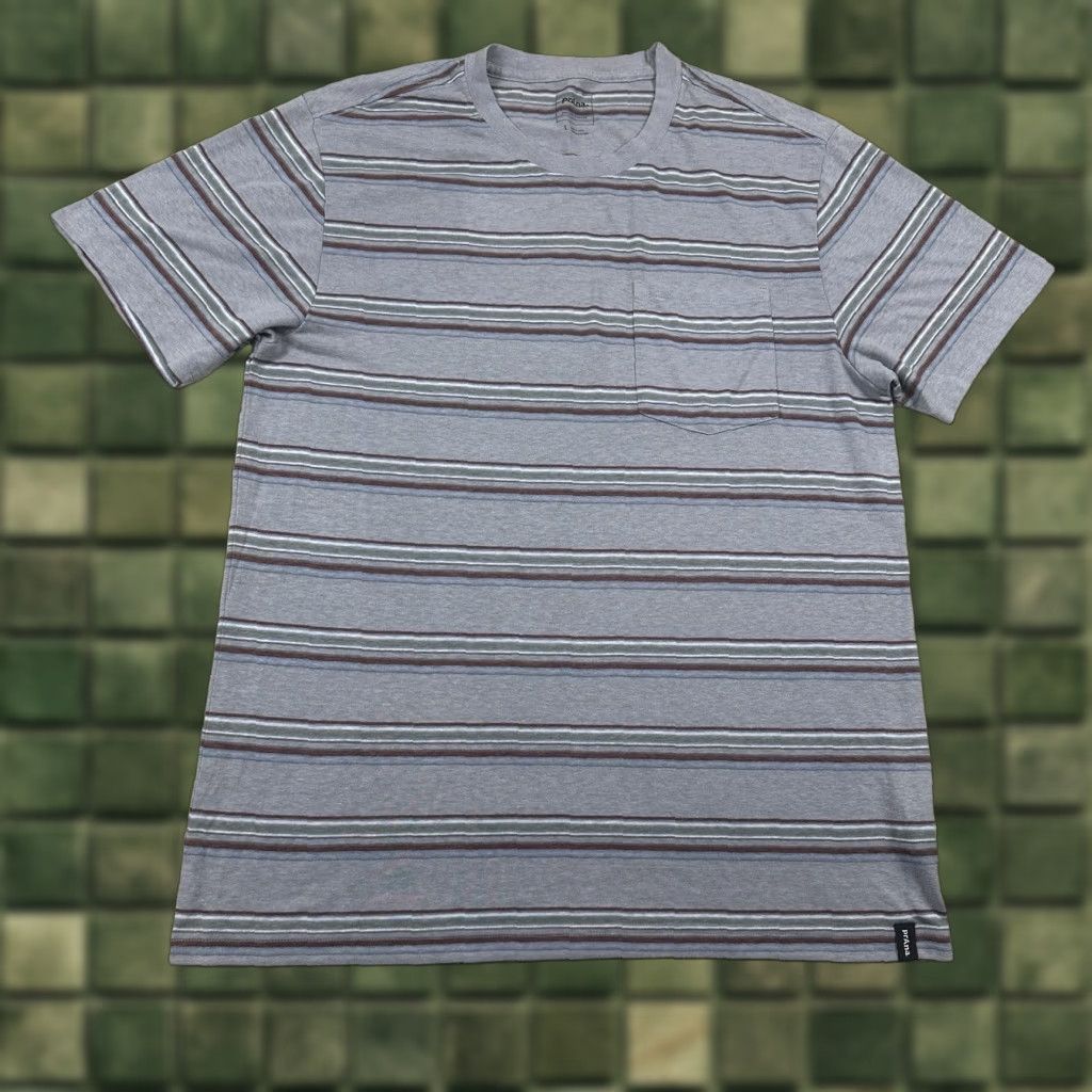 Prana Prana T Shirt Mens Large Gray Striped Outdoor Hiking Hemp Blend Shirt Mens Large Gray Striped Outdoor Hiking Hemp Blend Size US L / EU 52-54 / 3 - 1 Thumbnail