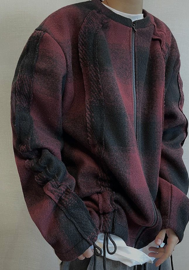 Japanese Brand × Vintage Retro outdoor fashion plaid check ruched jacket Size US XL / EU 56 / 4 - 2 Thumbnail